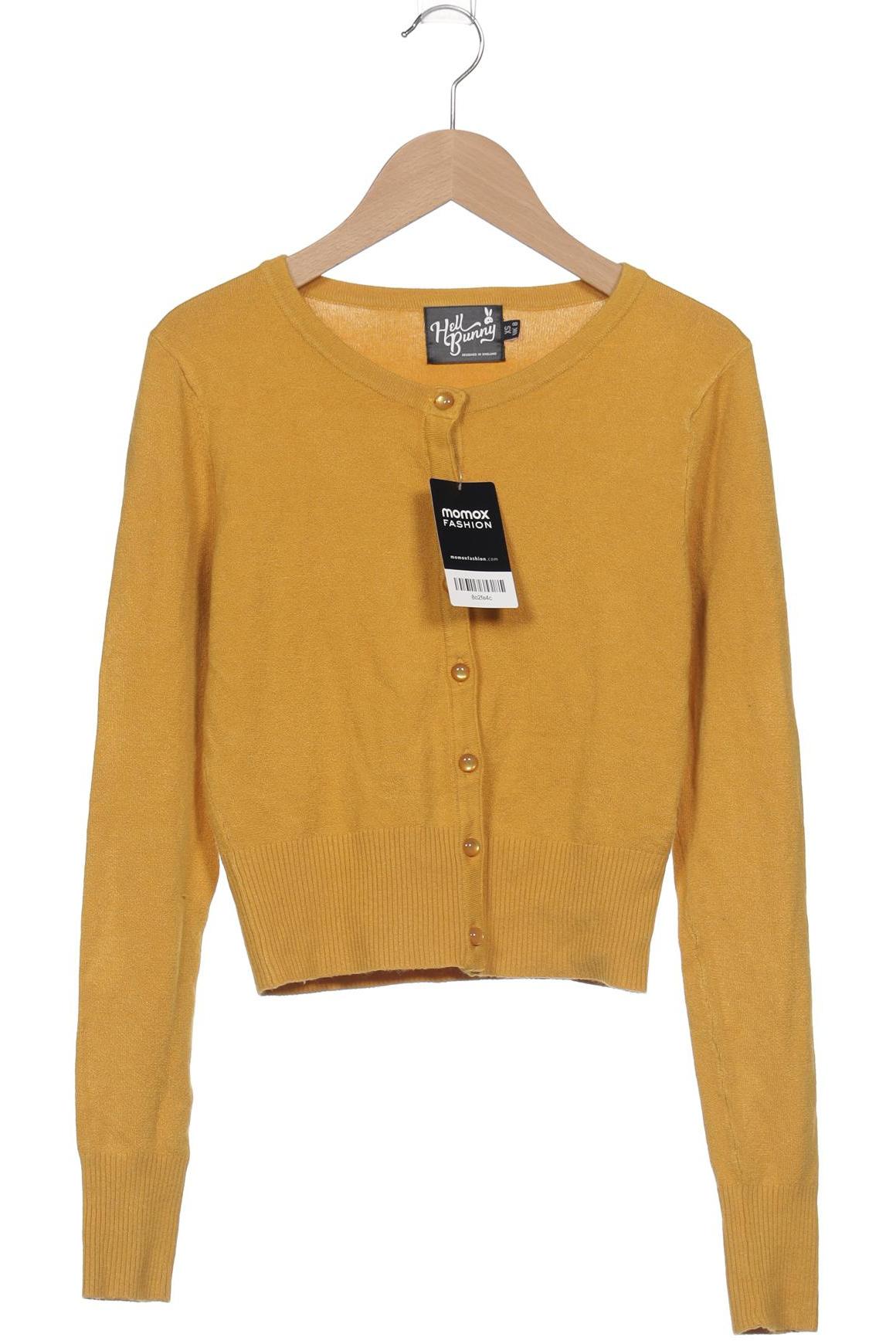 

Hell Bunny Damen Strickjacke, gelb, Gr. 34