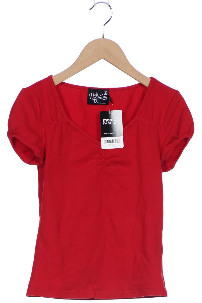 

Hell Bunny Damen T-Shirt, rot, Gr. 8