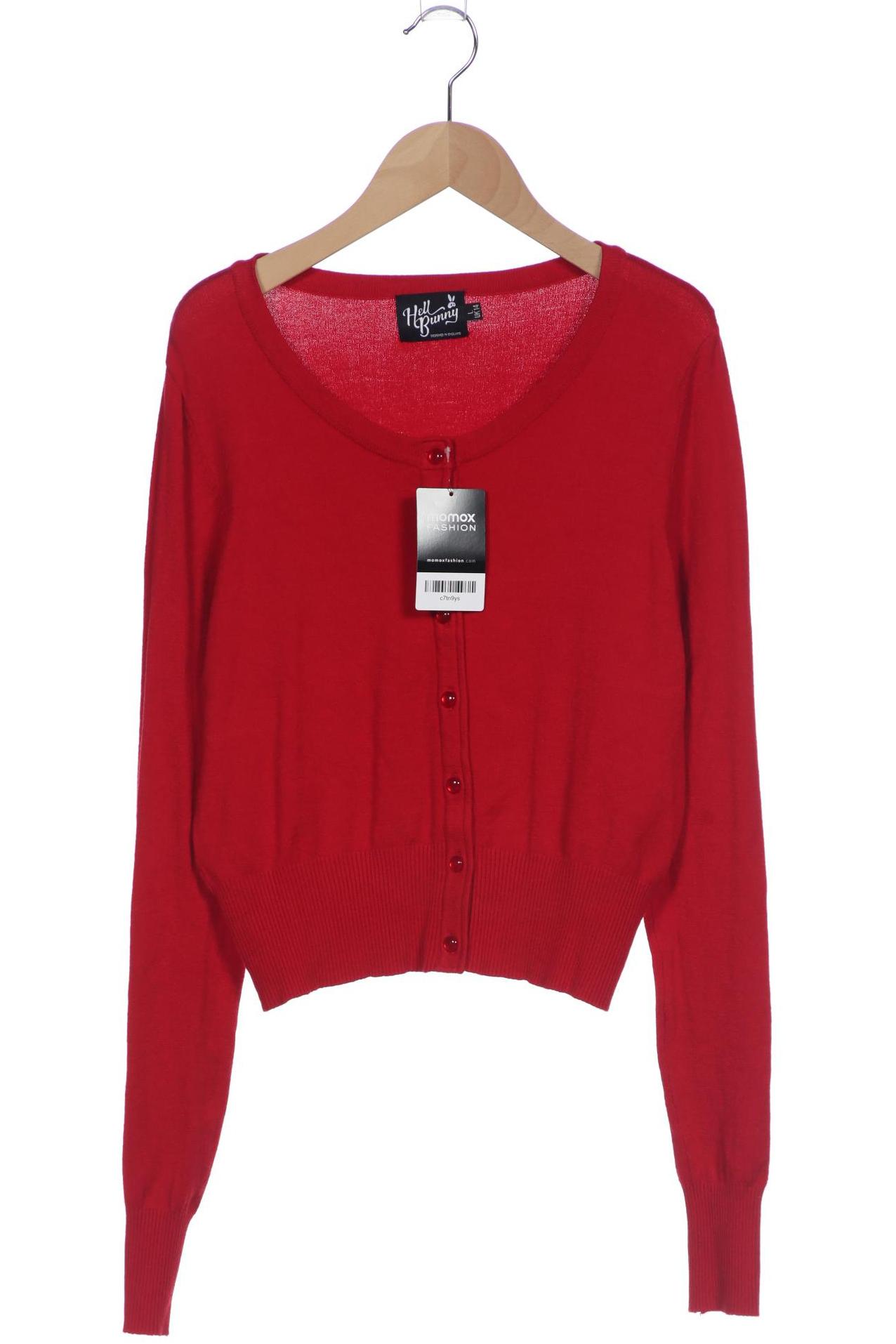 

Hell Bunny Damen Strickjacke, rot, Gr. 14