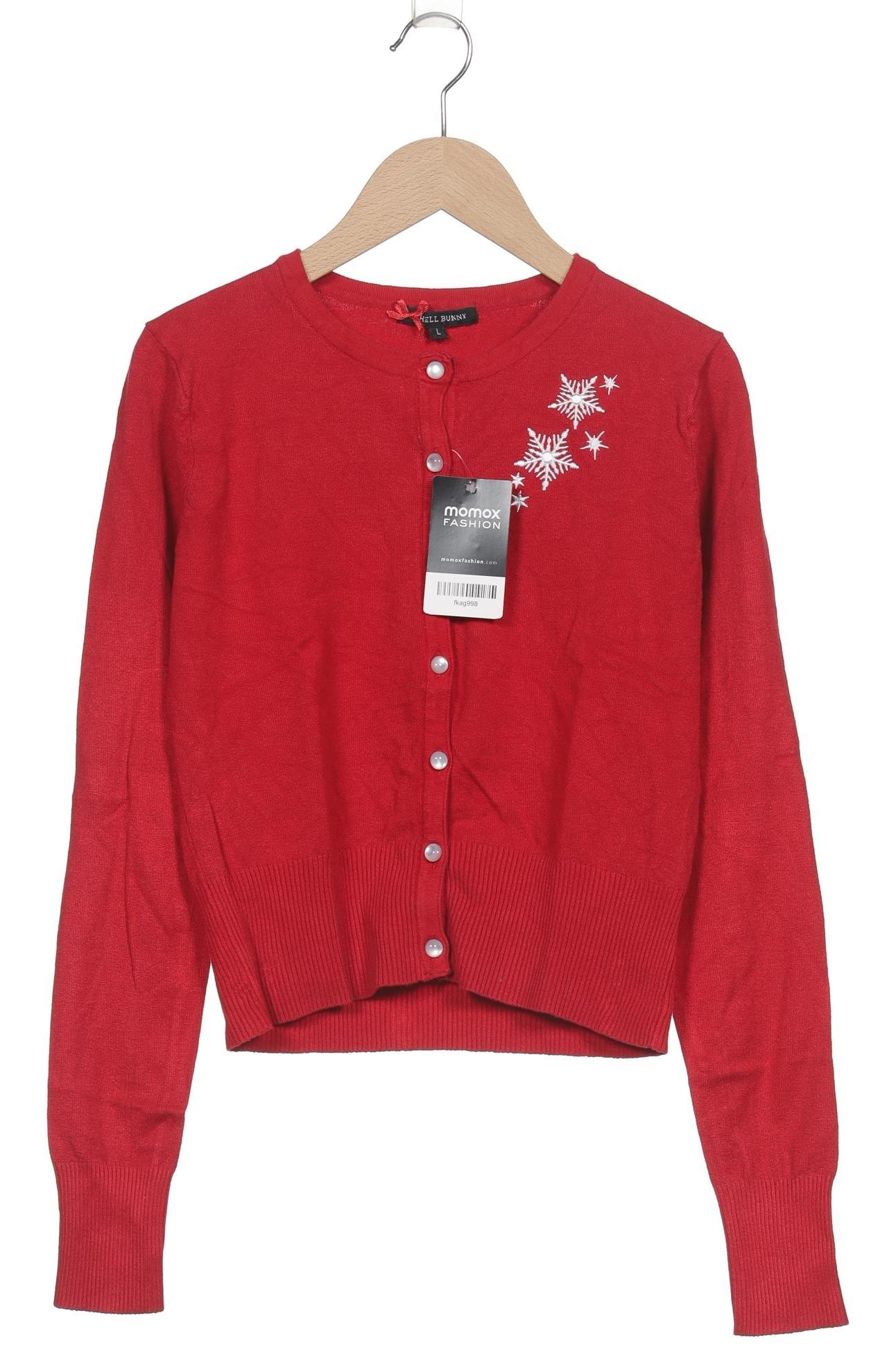 

Hell Bunny Damen Strickjacke, rot, Gr. 42