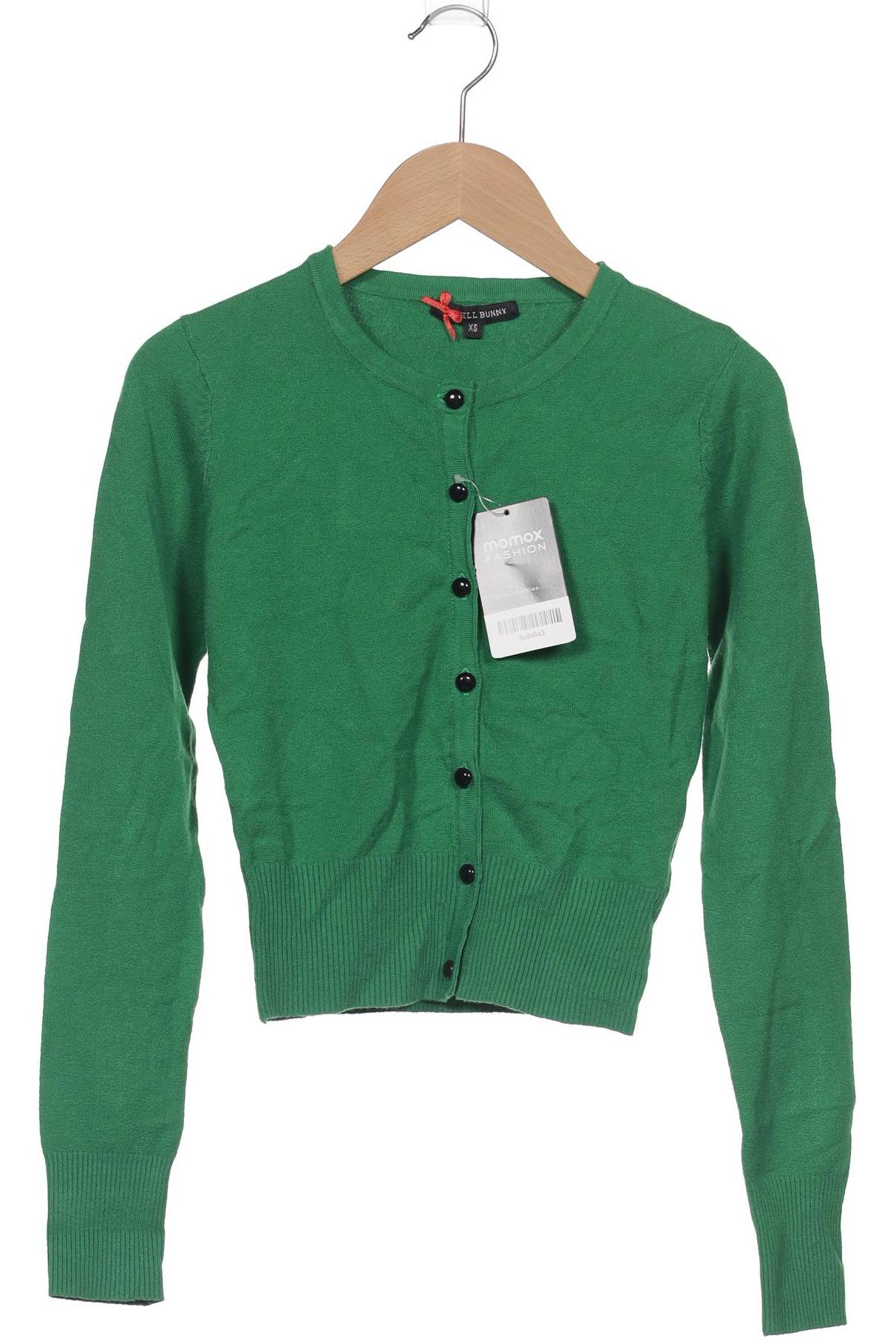

Hell Bunny Damen Strickjacke, grün, Gr. 34