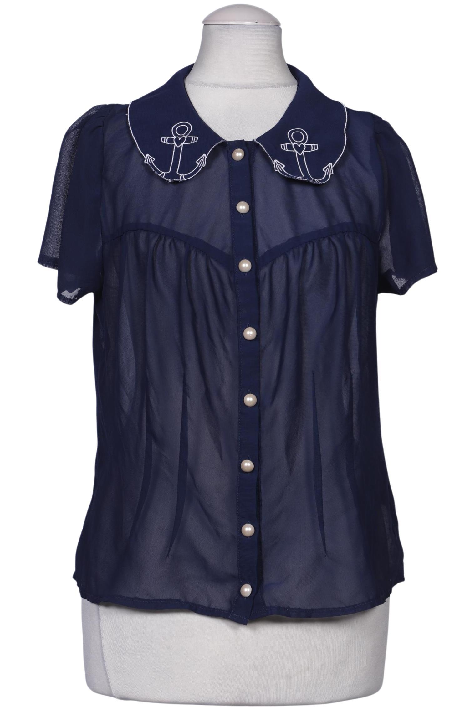 

Hell Bunny Damen Bluse, marineblau, Gr. 36