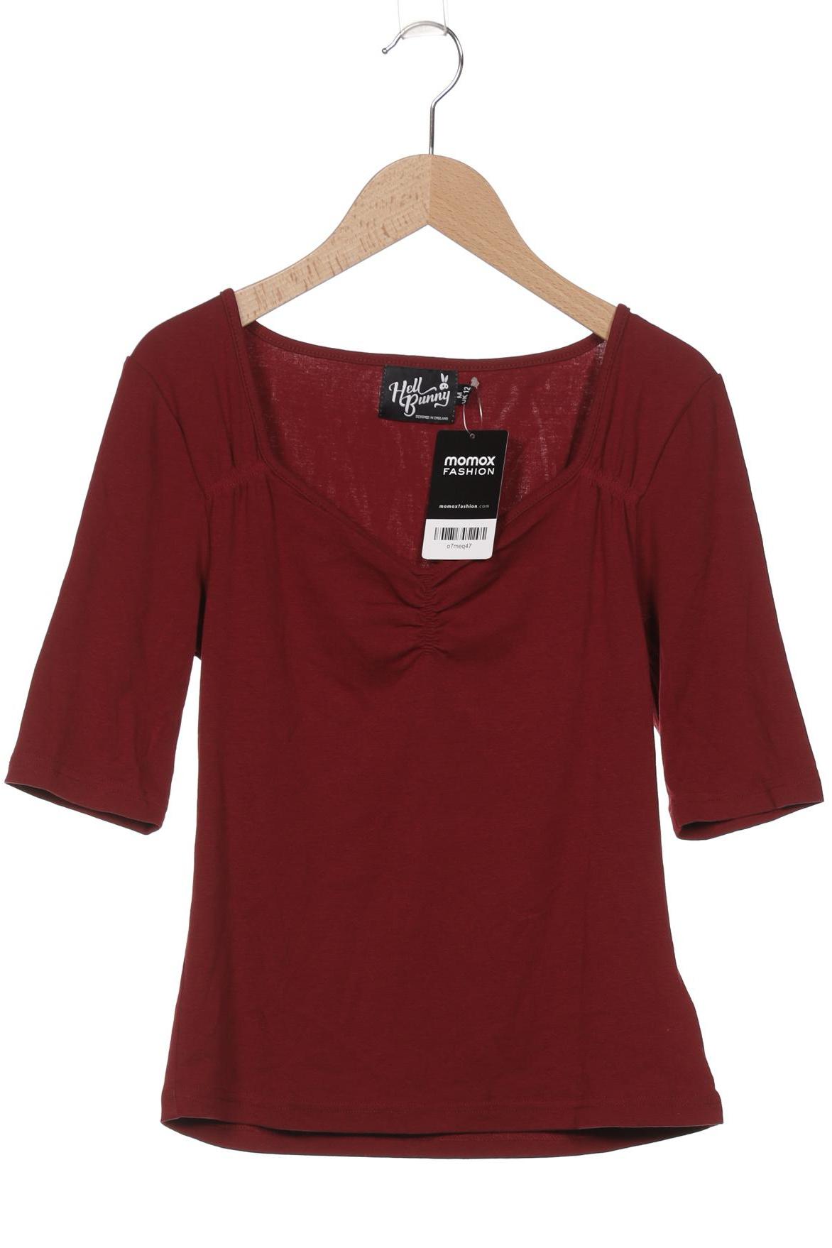 

Hell Bunny Damen T-Shirt, bordeaux, Gr. 38