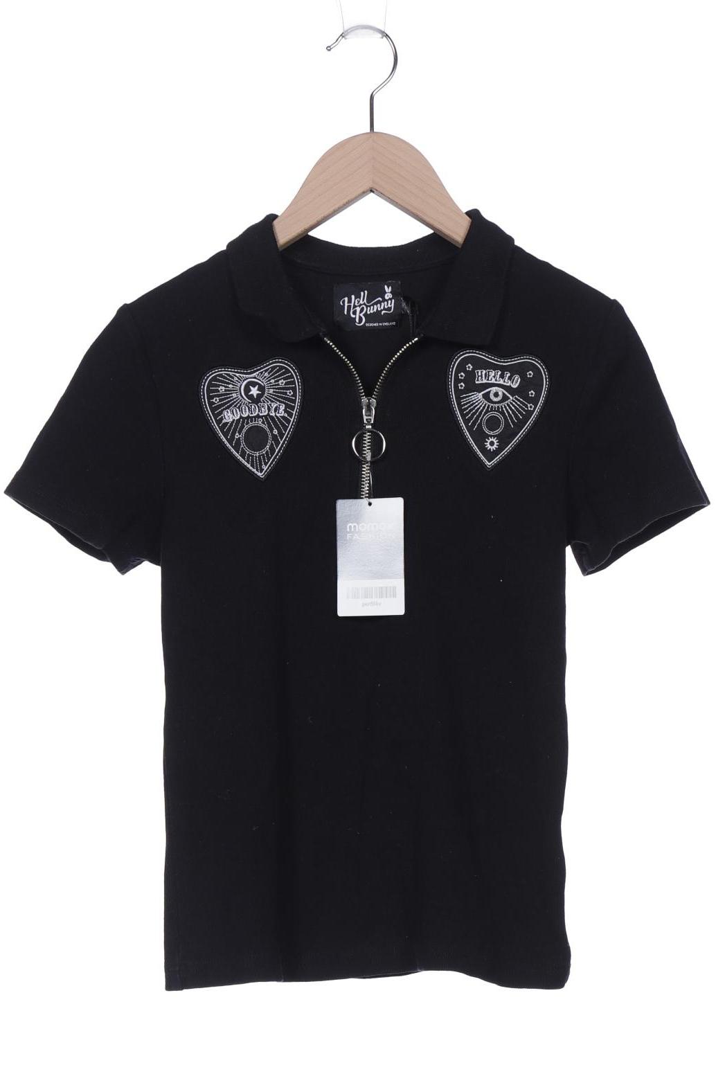 

Hell Bunny Damen Poloshirt, schwarz, Gr. 36