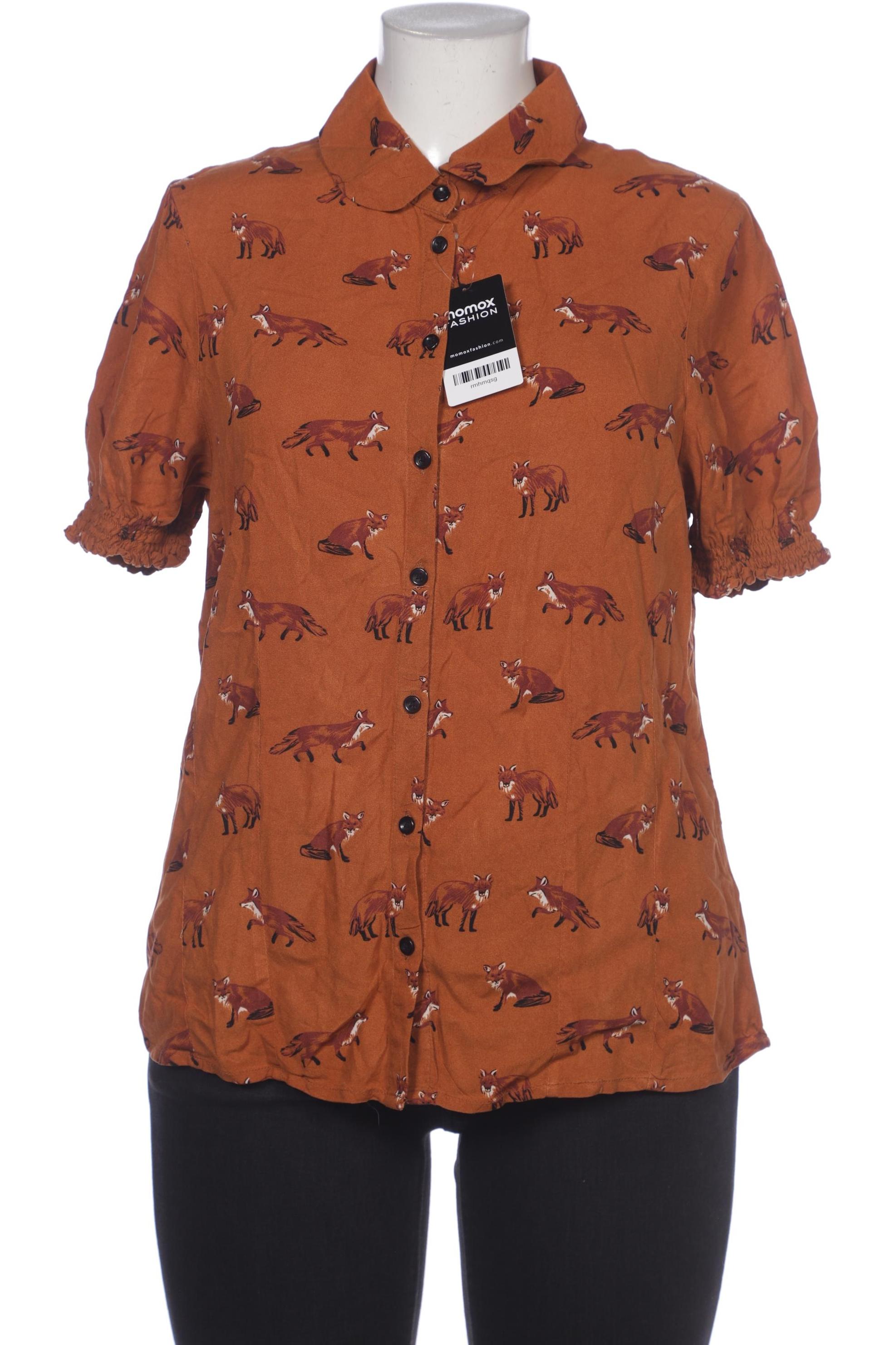 

Hell Bunny Damen Bluse, orange, Gr. 18
