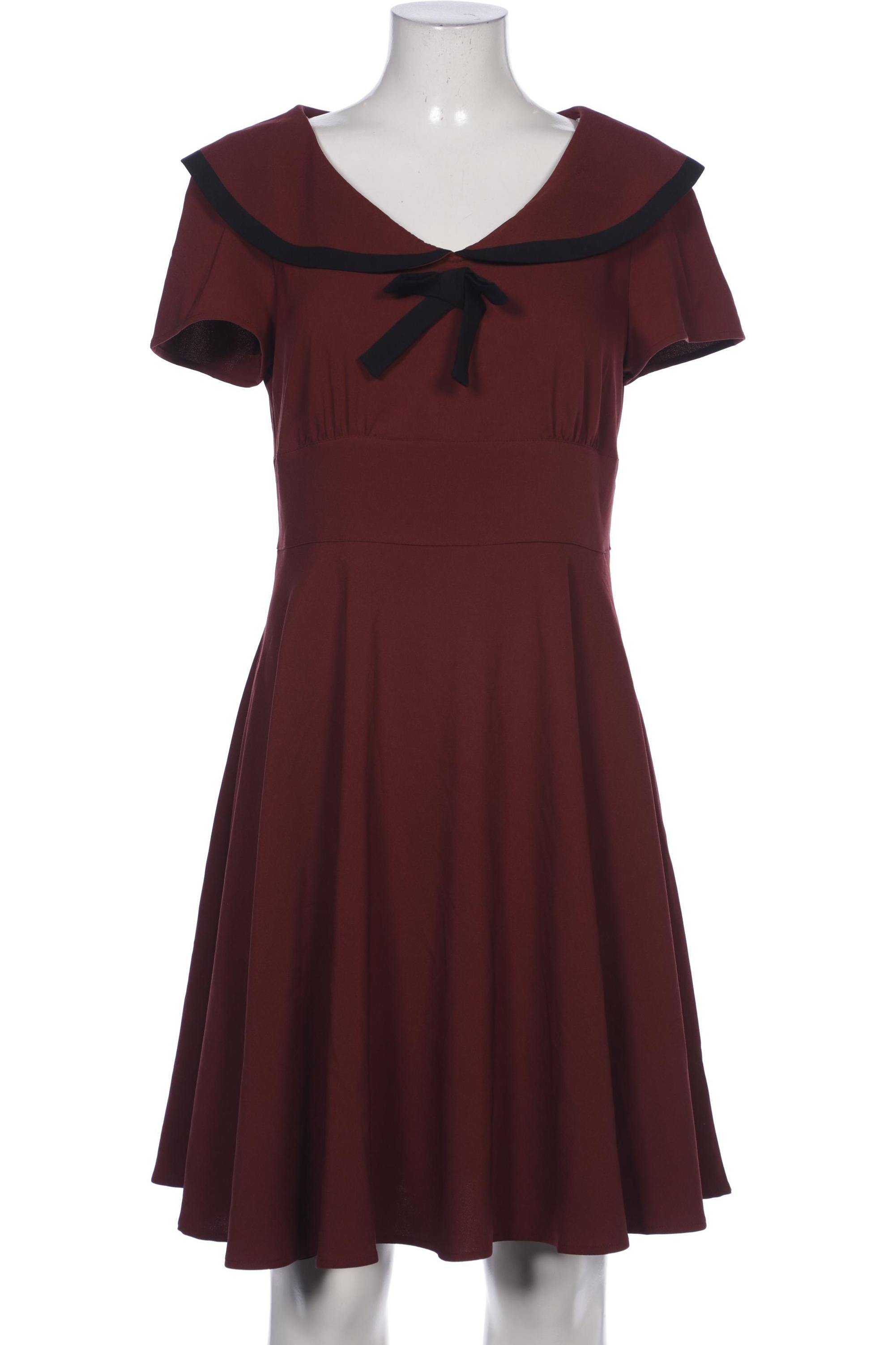 

Hell Bunny Damen Kleid, bordeaux, Gr. 14