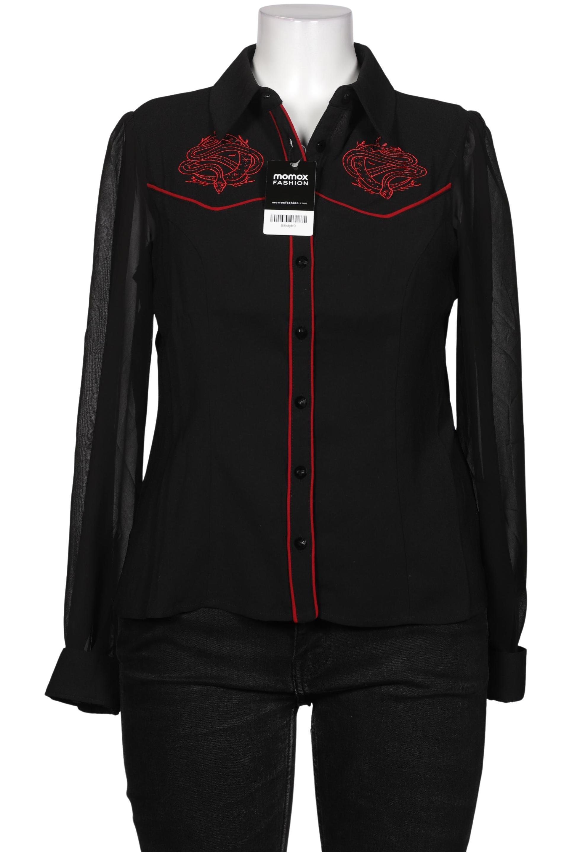 

Hell Bunny Damen Bluse, schwarz, Gr. 12