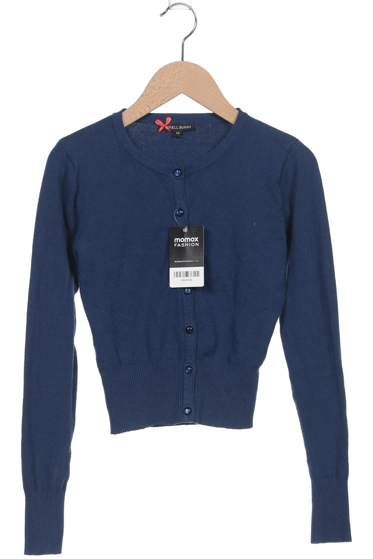 

Hell Bunny Damen Strickjacke, marineblau, Gr. 34