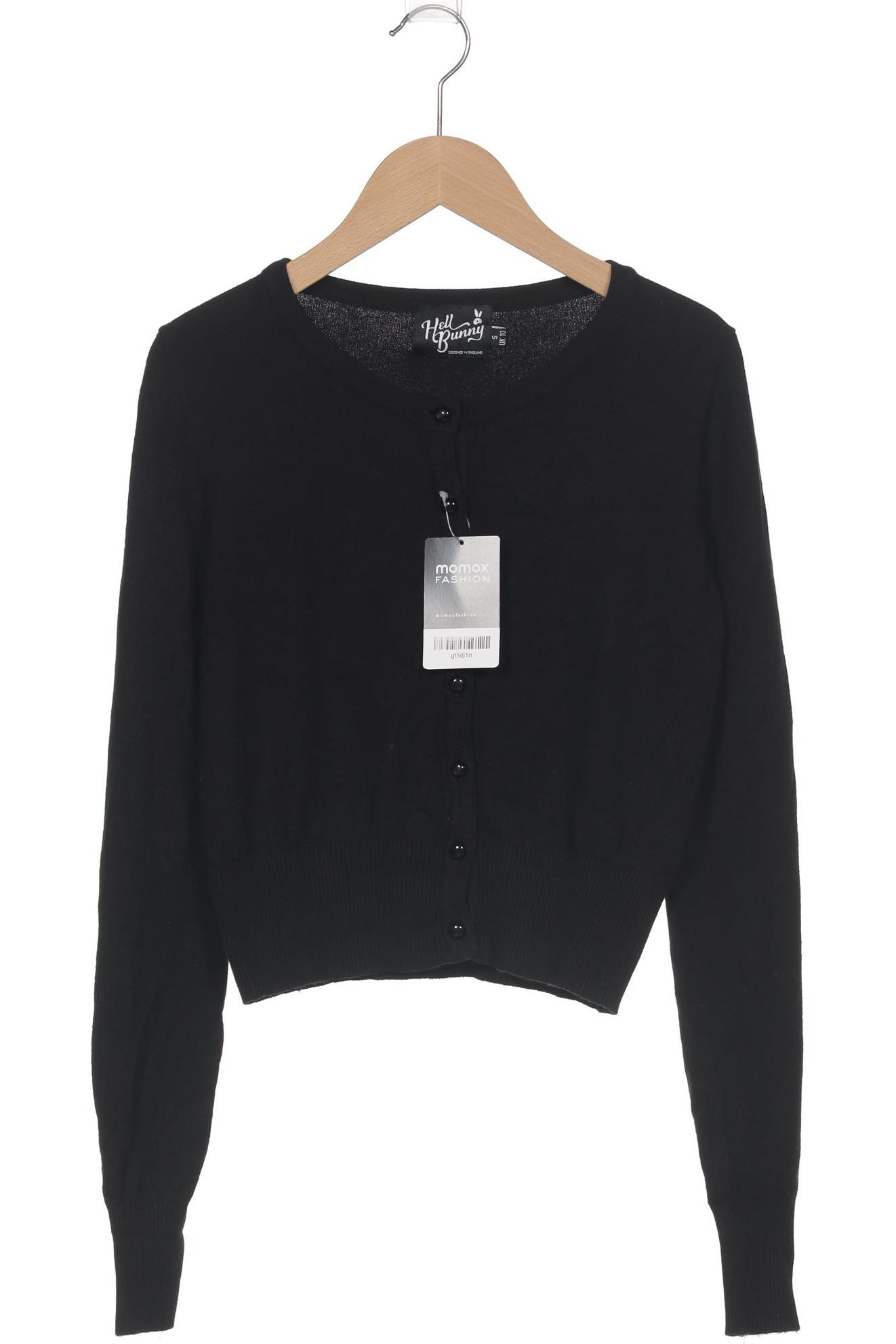 

Hell Bunny Damen Strickjacke, schwarz, Gr. 10