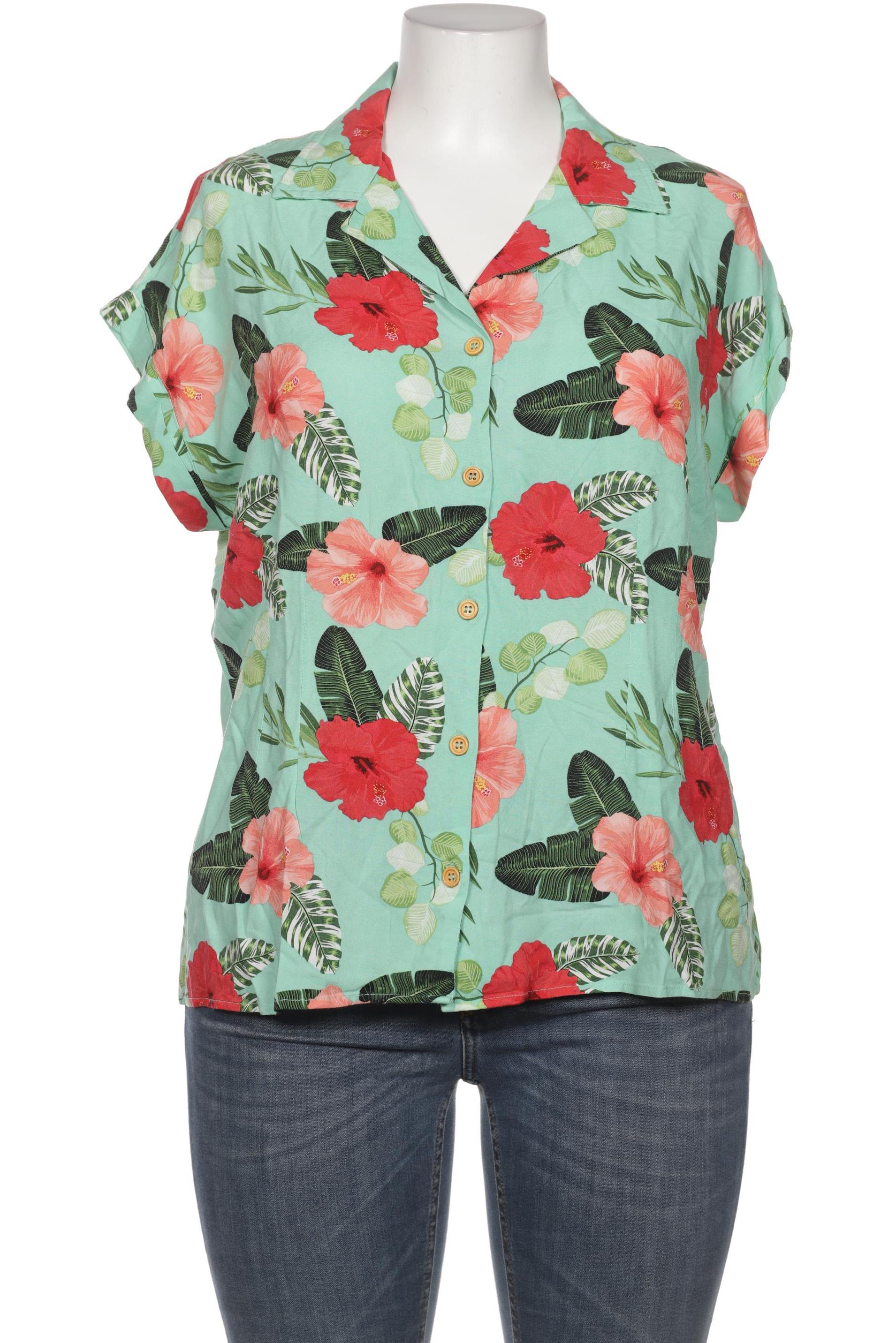 

Hell Bunny Damen Bluse, grün, Gr. 18