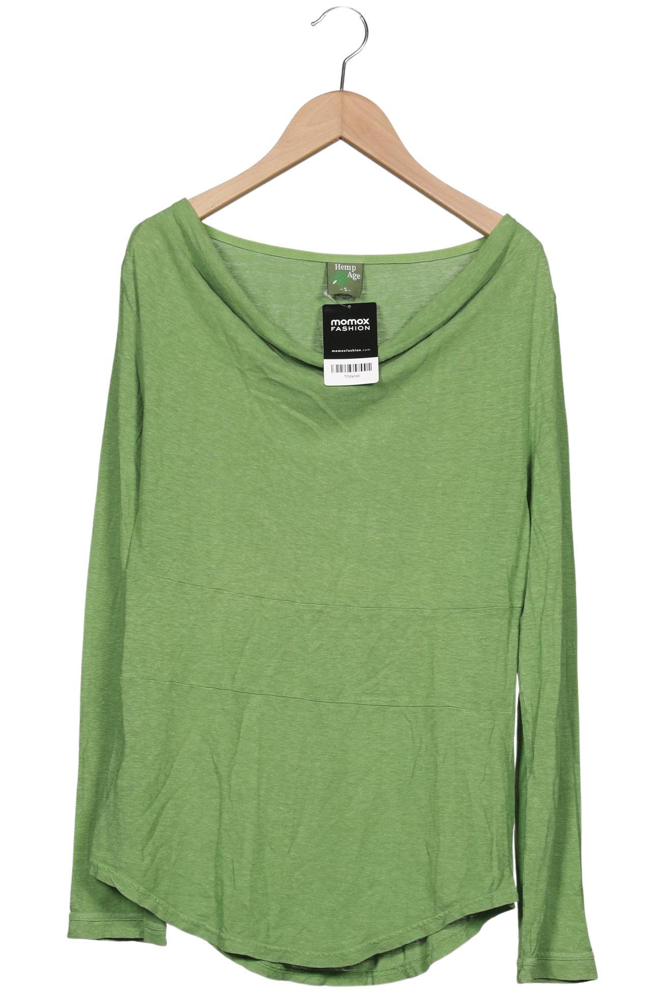 

HempAge Damen Langarmshirt, grün, Gr. 36