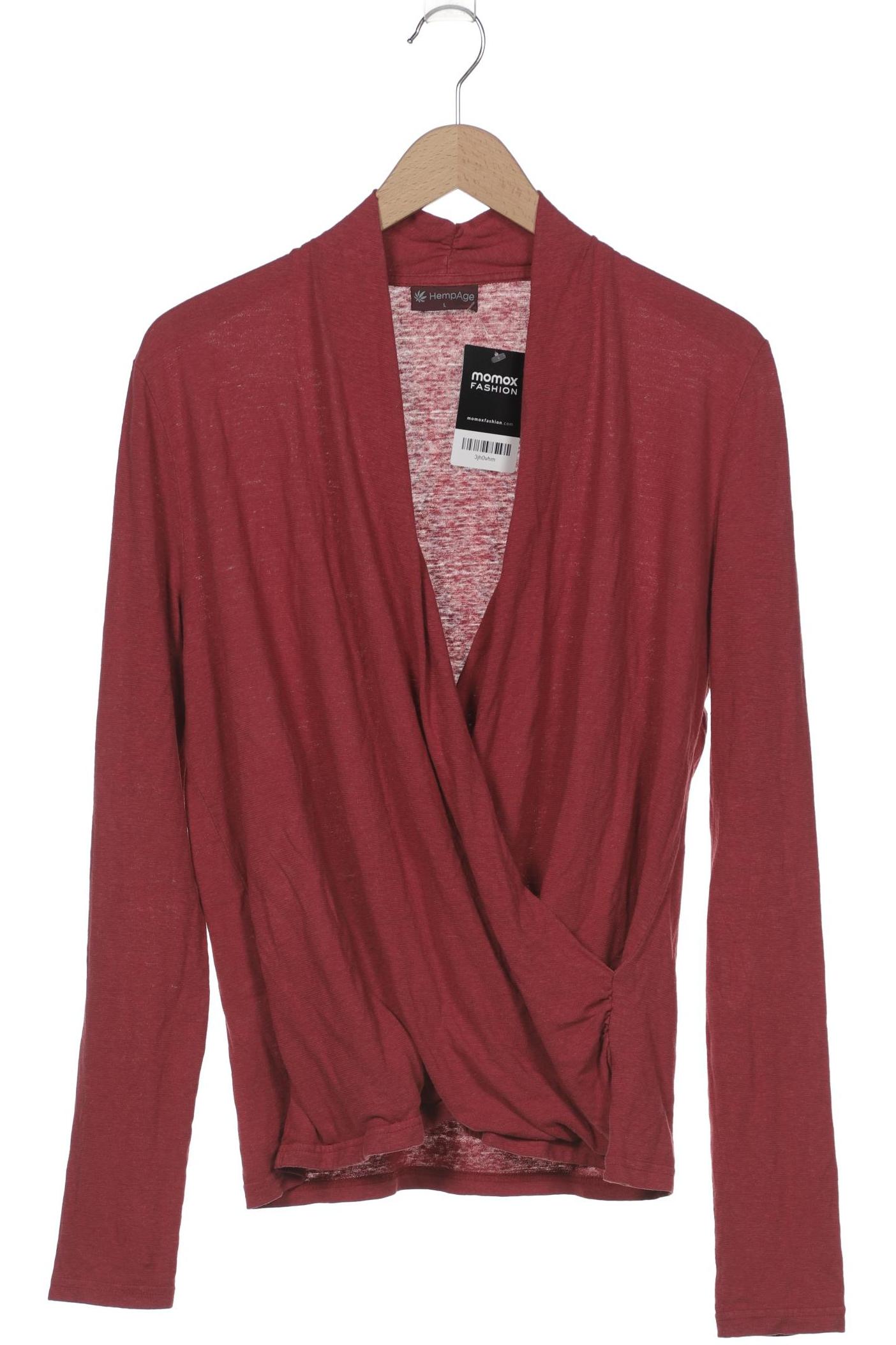 

HempAge Damen Langarmshirt, bordeaux, Gr. 42