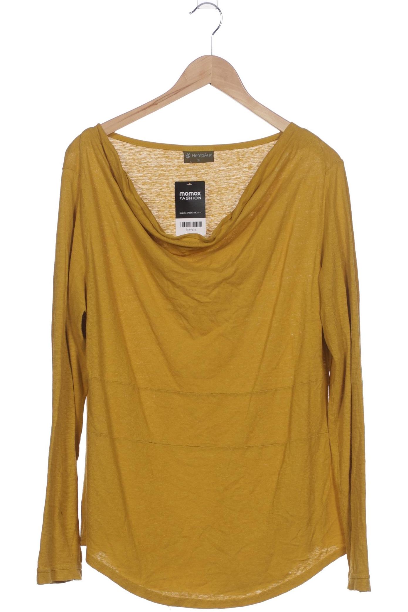 

HempAge Damen Langarmshirt, gelb, Gr. 44