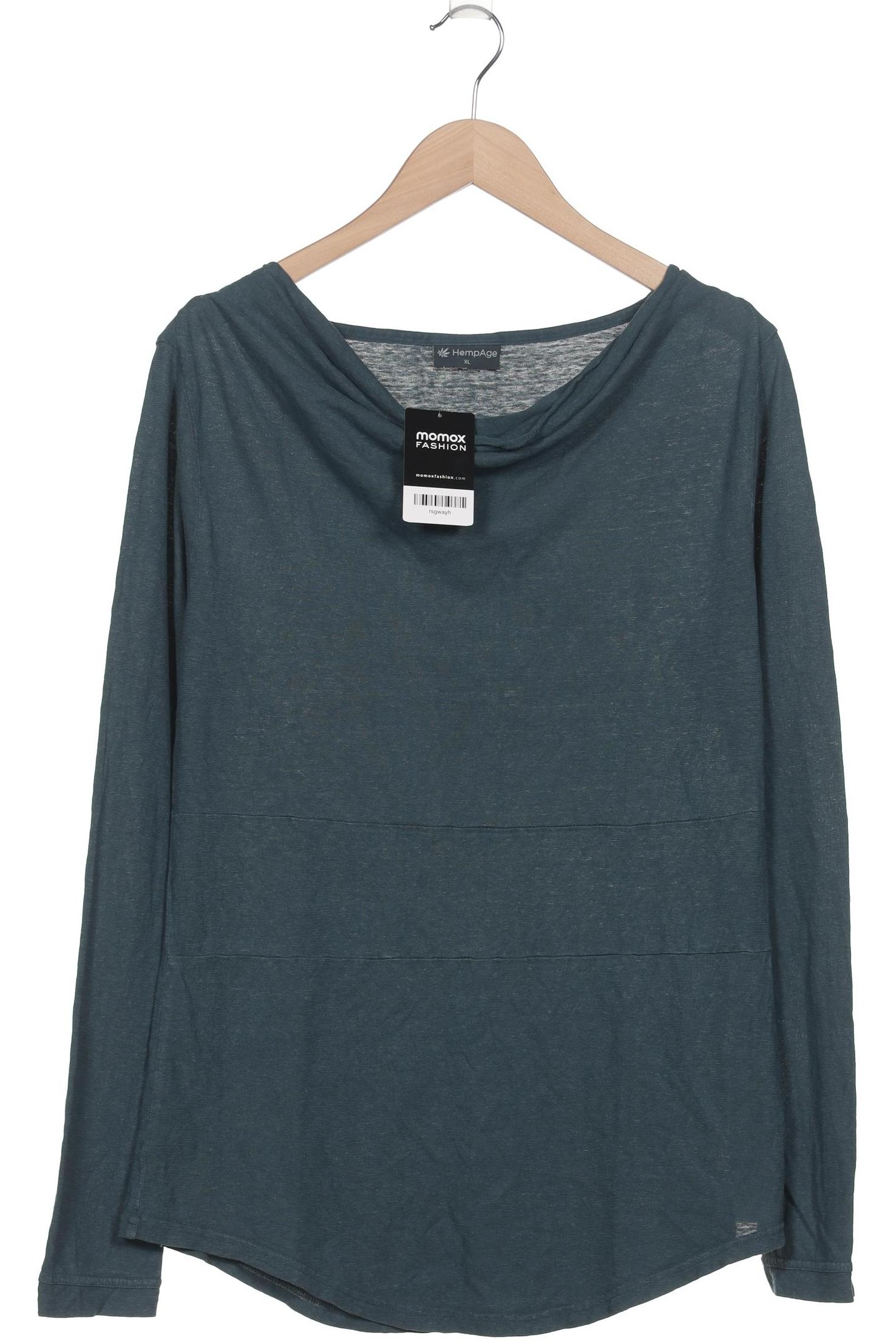 

HempAge Damen Langarmshirt, türkis, Gr. 44