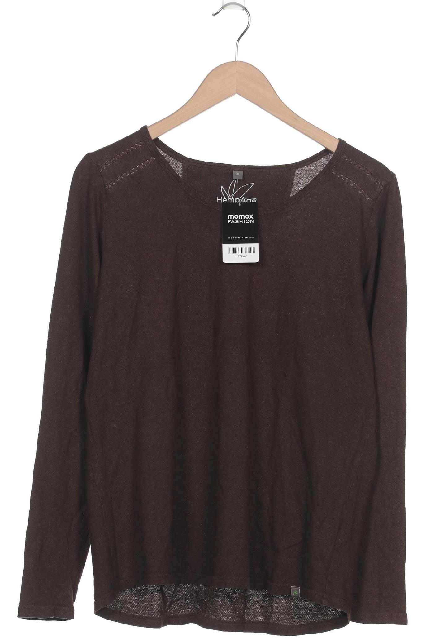 

HempAge Damen Langarmshirt, braun, Gr. 44
