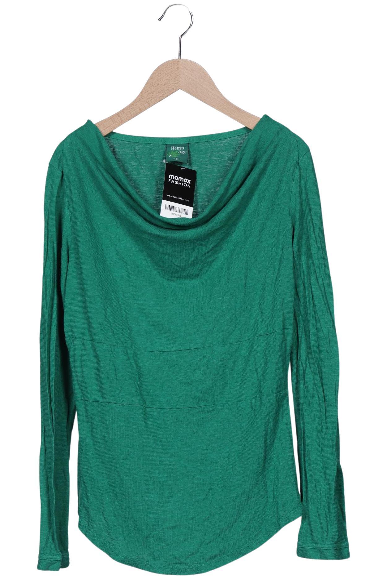 

HempAge Damen Langarmshirt, grün, Gr. 36