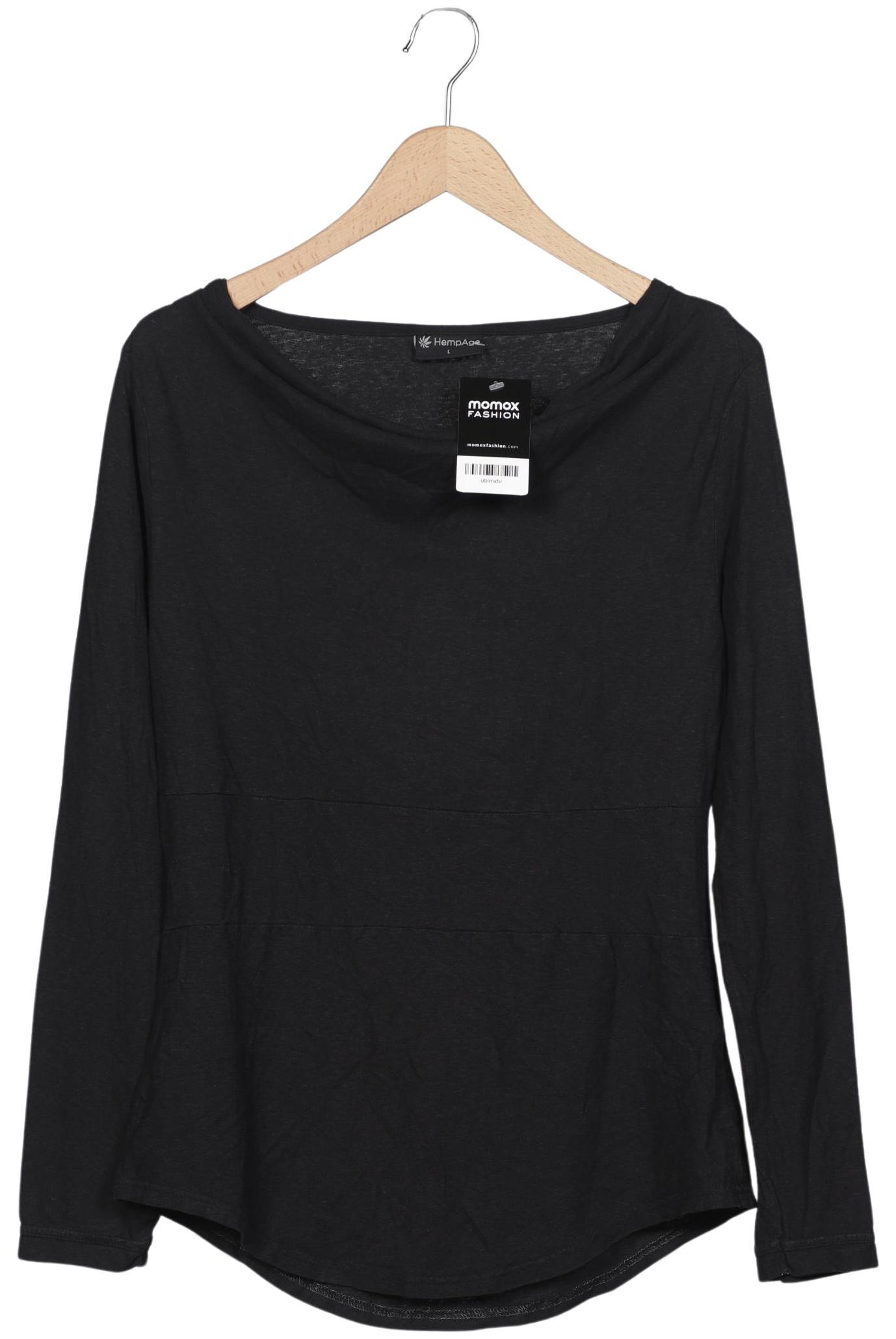 

HempAge Damen Langarmshirt, schwarz, Gr. 42