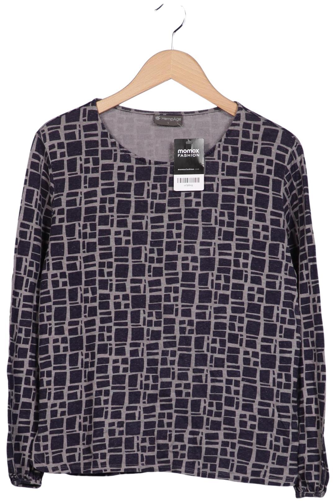 

HempAge Damen Langarmshirt, marineblau, Gr. 36