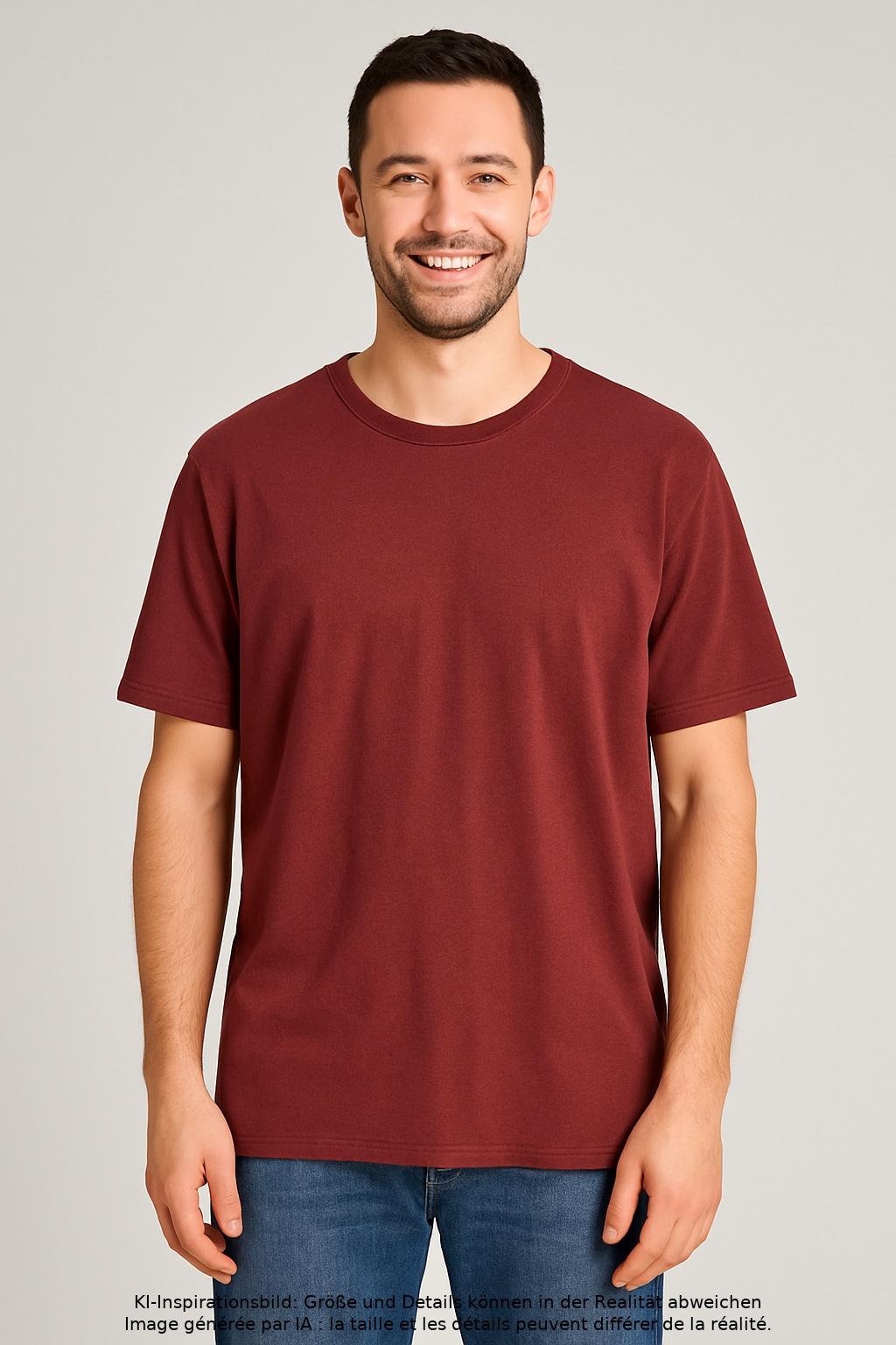 

HempAge Herren T-Shirt, bordeaux, Gr. 54
