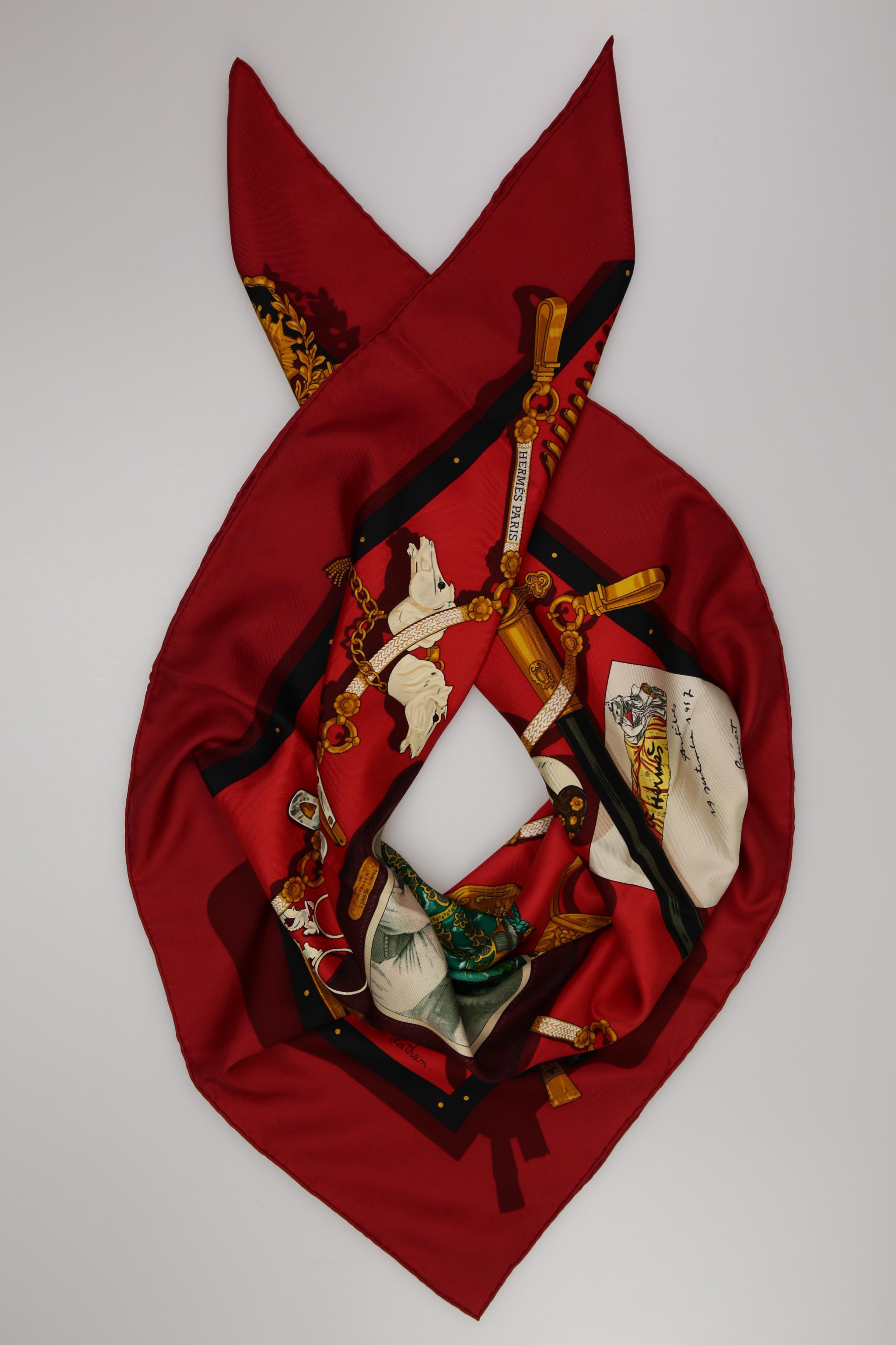 

Hermes Damen Schal, rot, Gr.