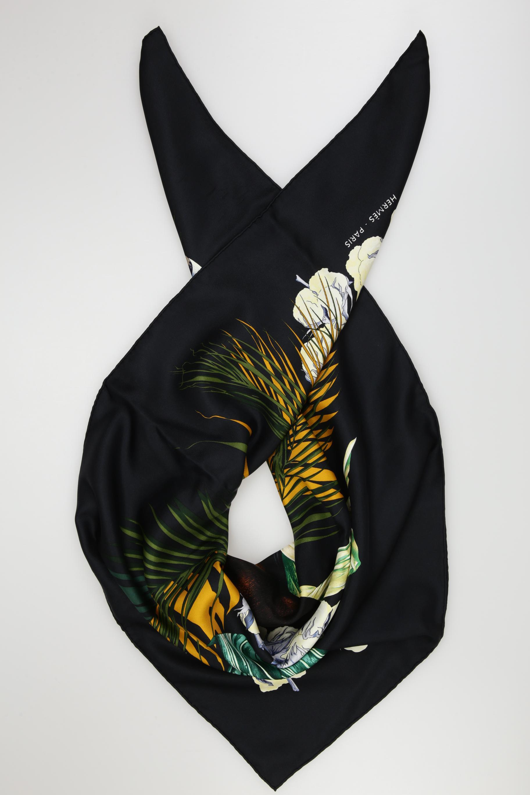 

Hermes Damen Schal, schwarz, Gr.
