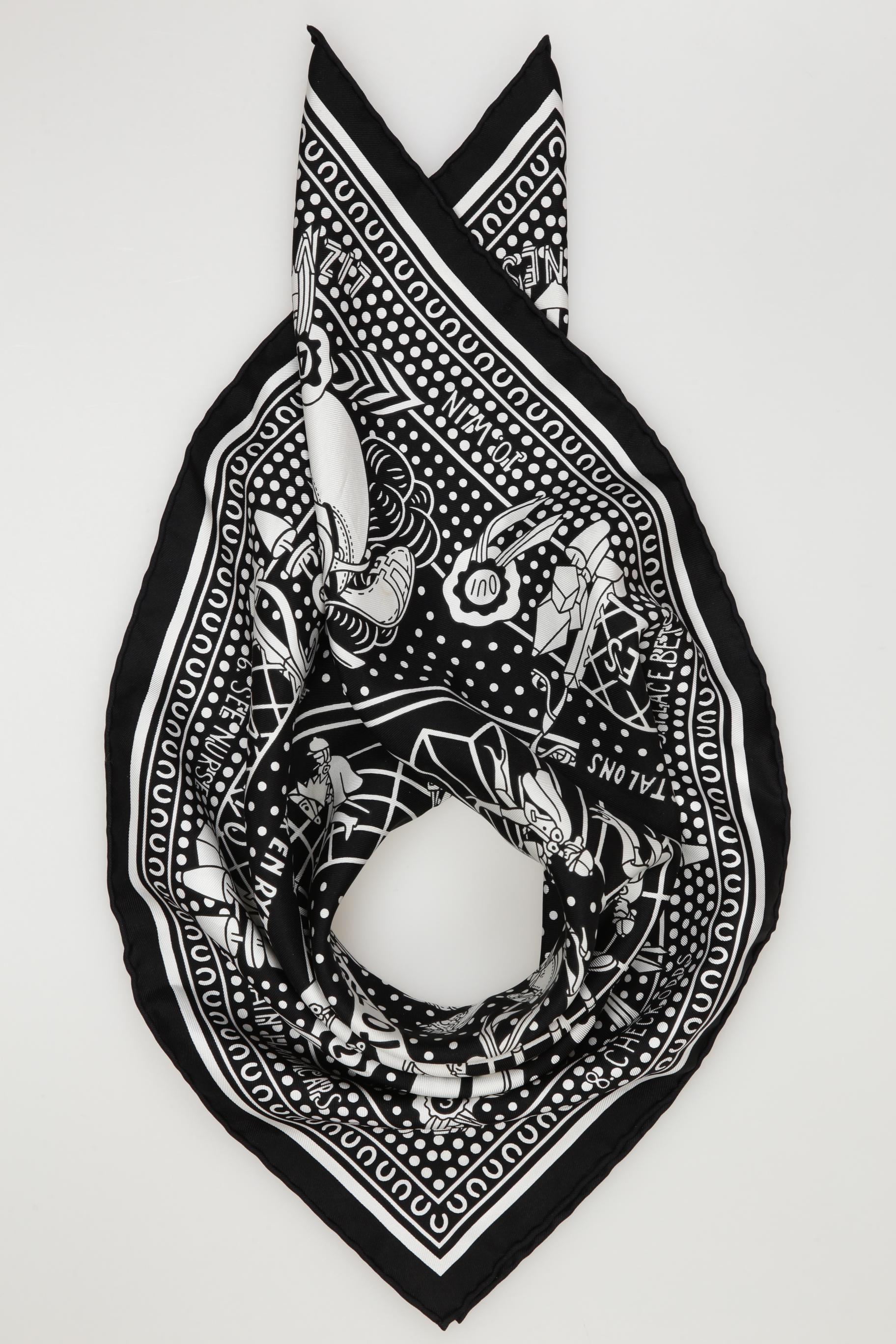 

Hermes Damen Schal, schwarz, Gr.