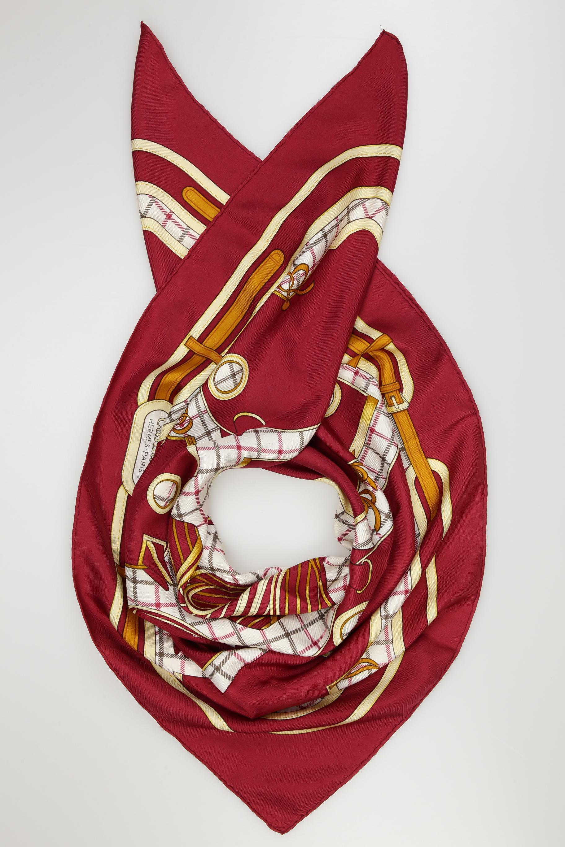 

Hermes Damen Schal, bordeaux, Gr.