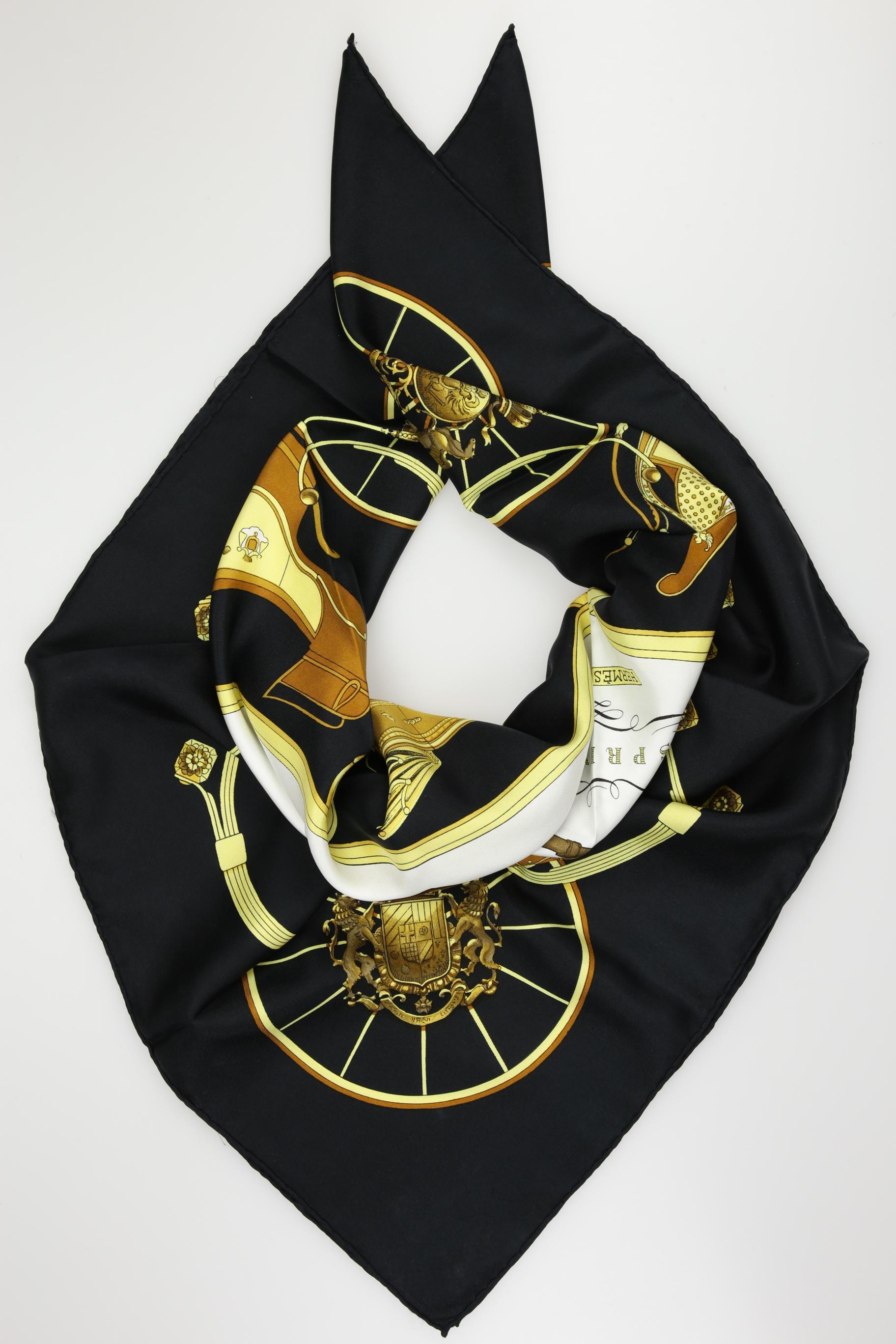 

Hermes Damen Schal, schwarz