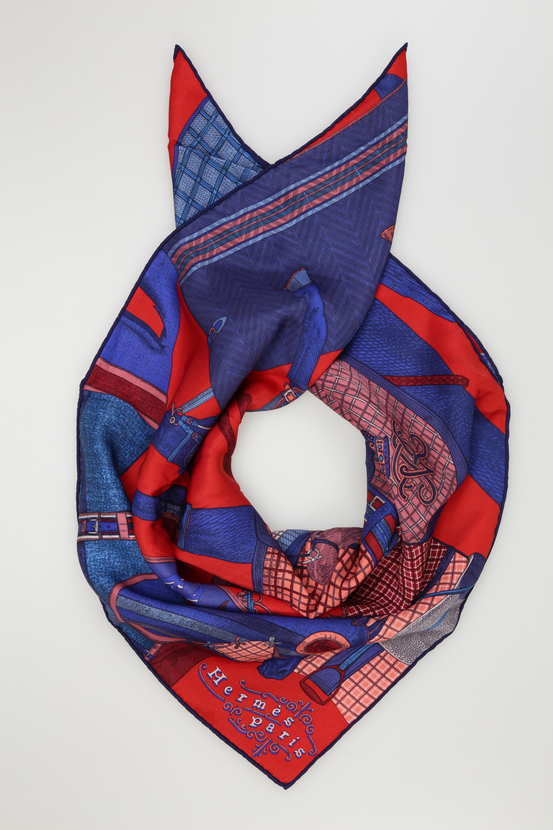 

Hermes Damen Schal, blau, Gr.