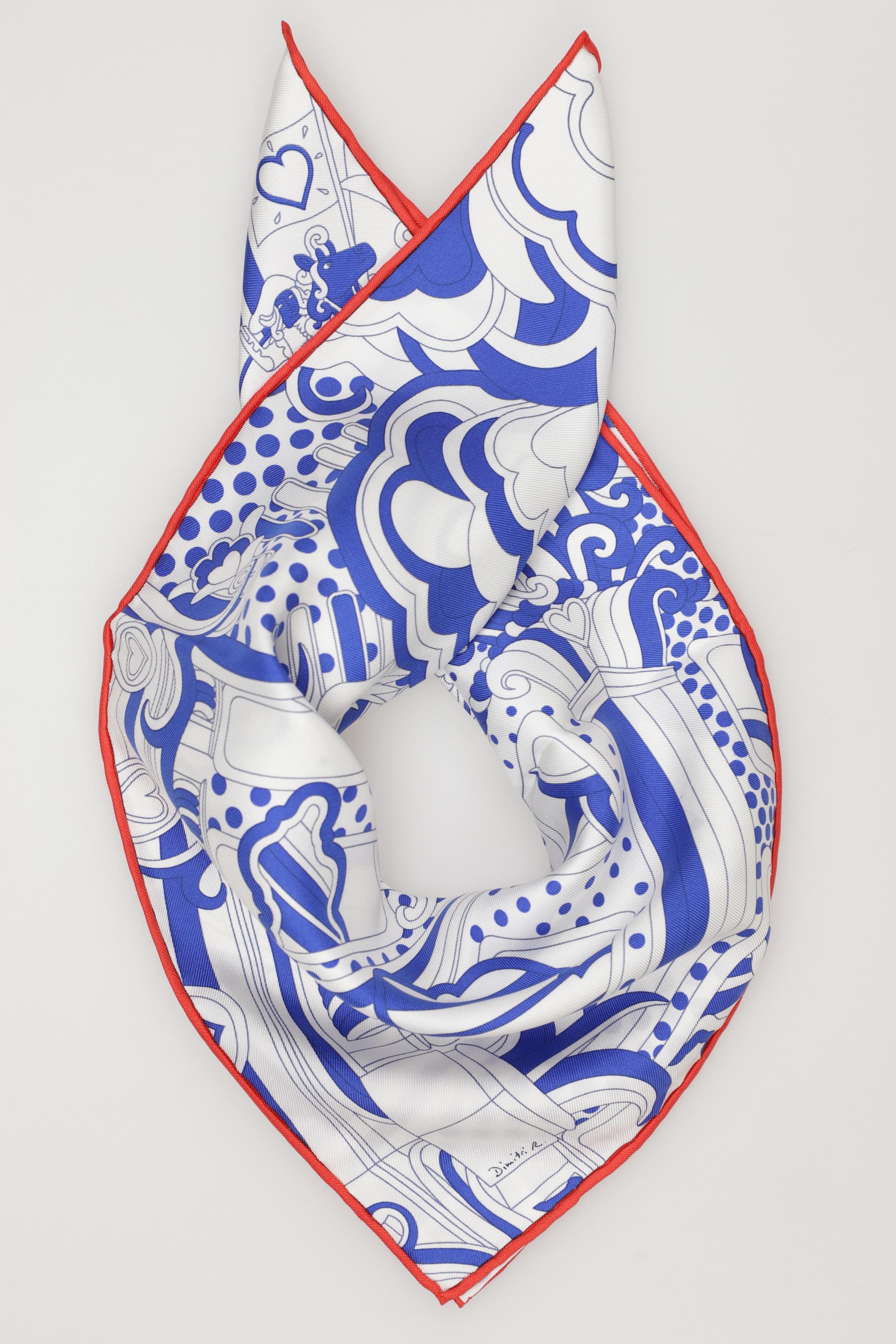 

Hermes Damen Schal, blau, Gr.