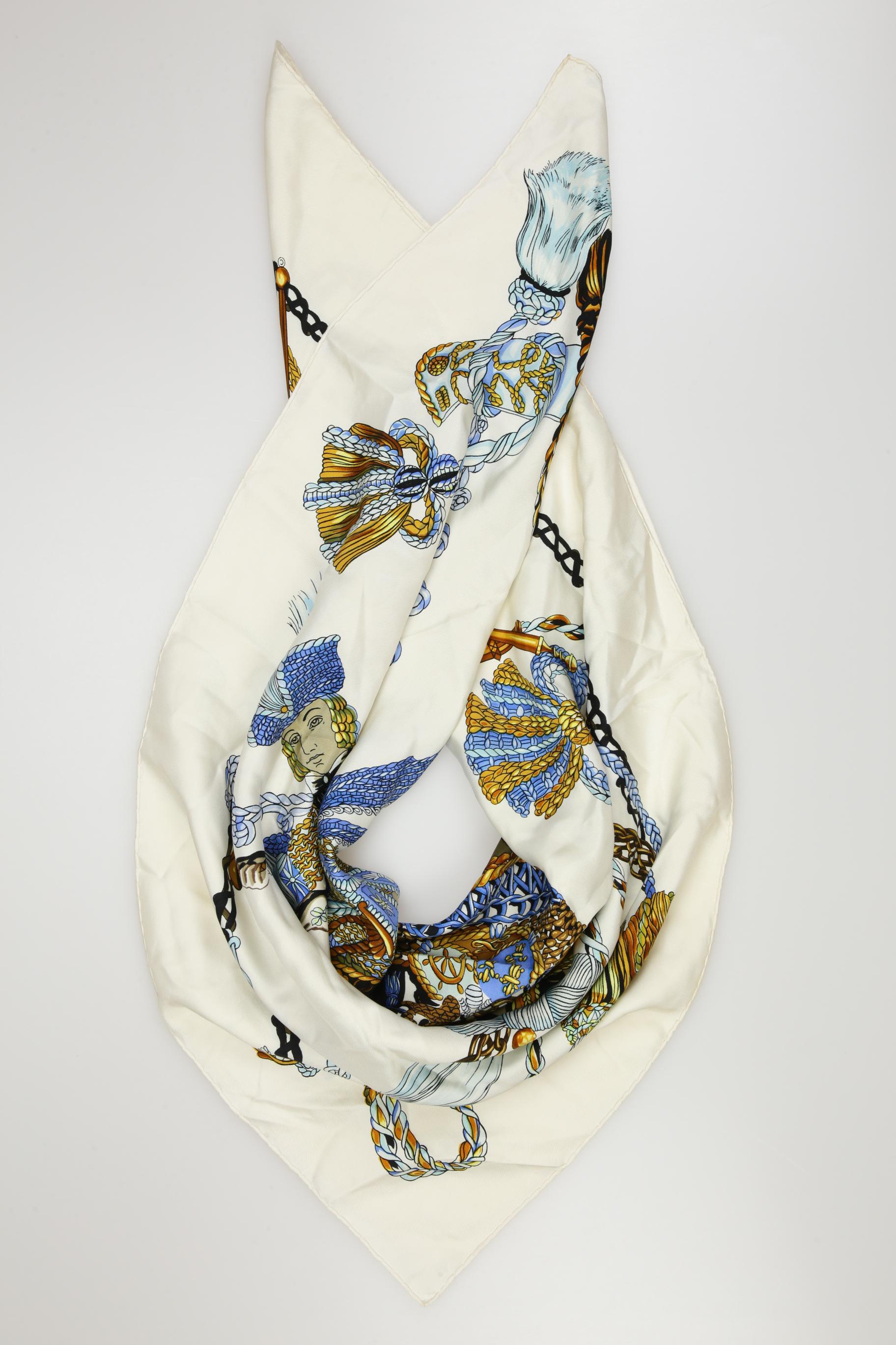 

Hermes Damen Schal, cremeweiß, Gr.