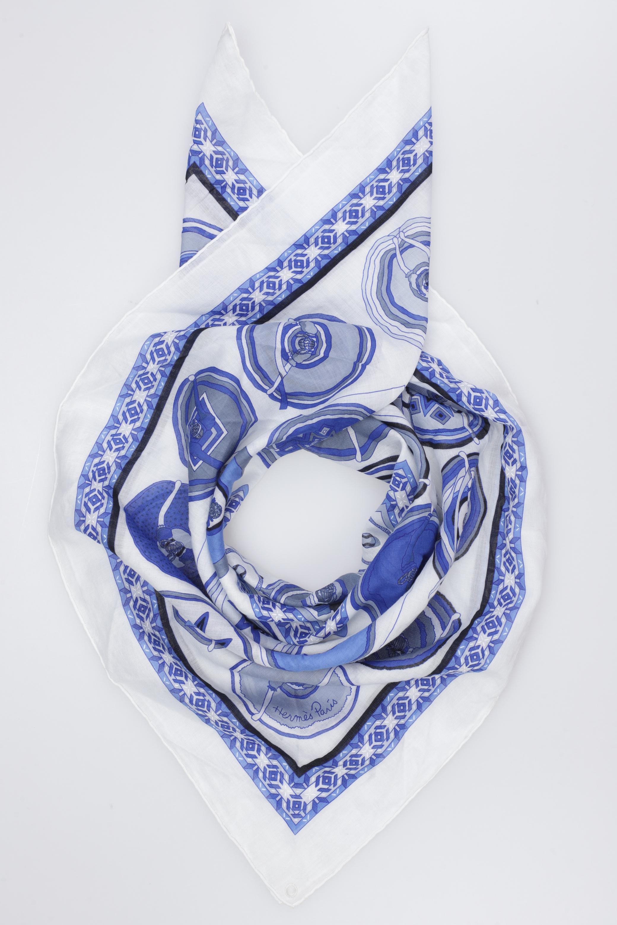 

Hermes Damen Schal, blau, Gr.