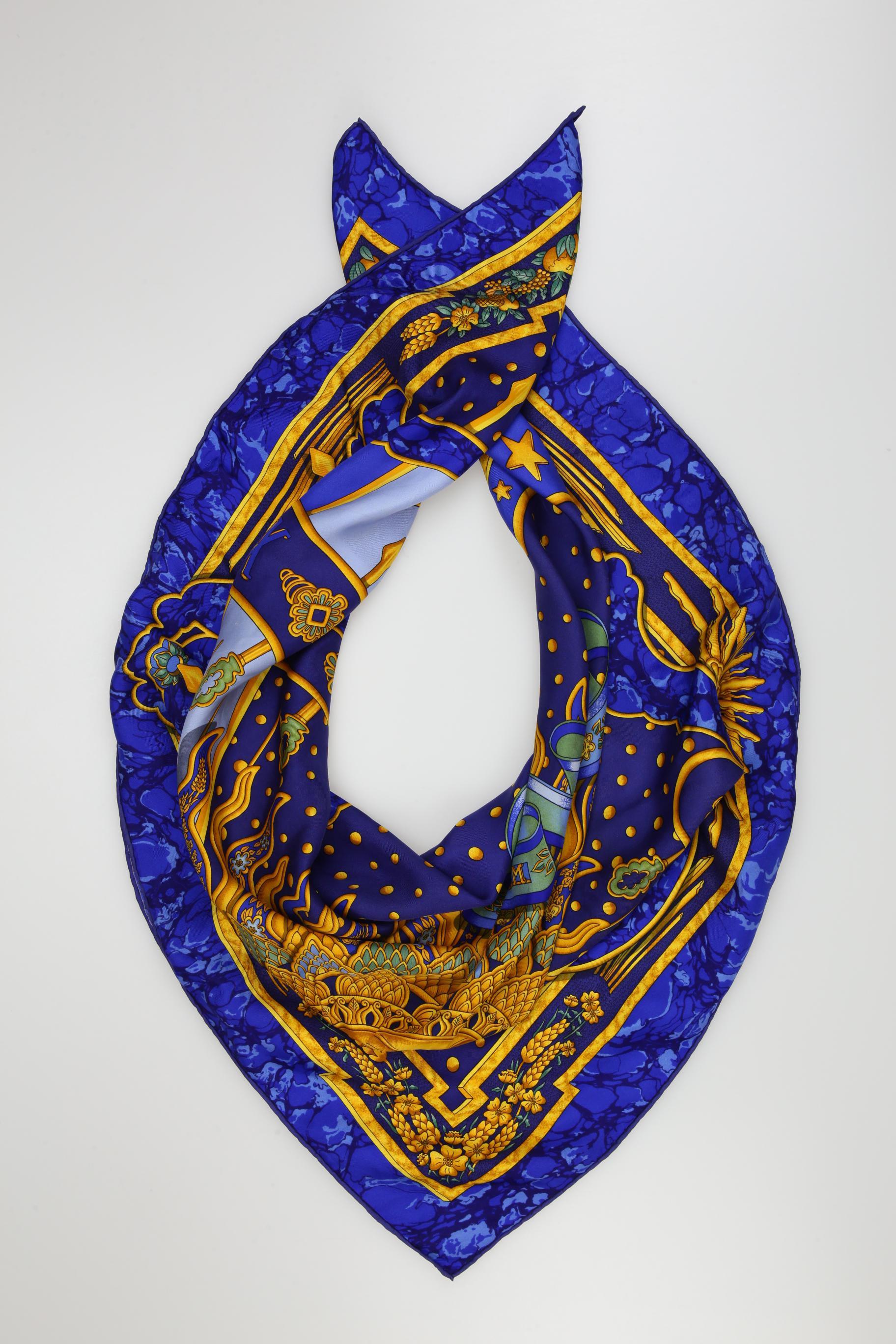 

Hermes Damen Schal, blau, Gr.