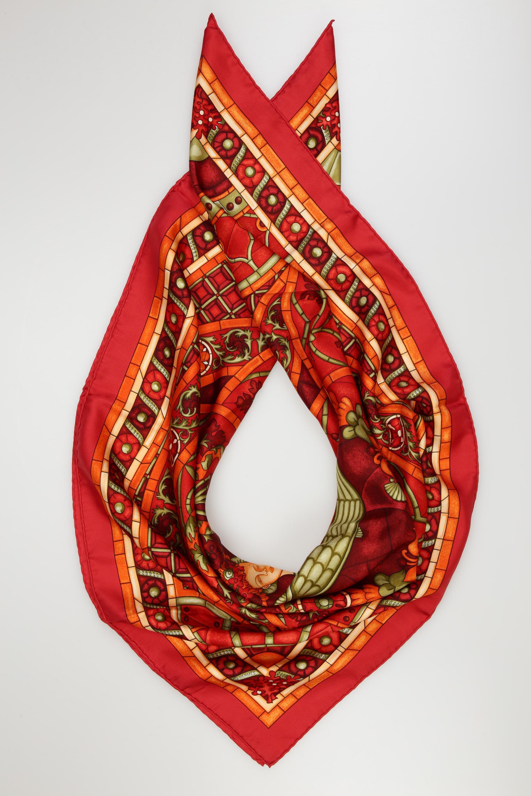 

Hermes Damen Schal, rot, Gr.