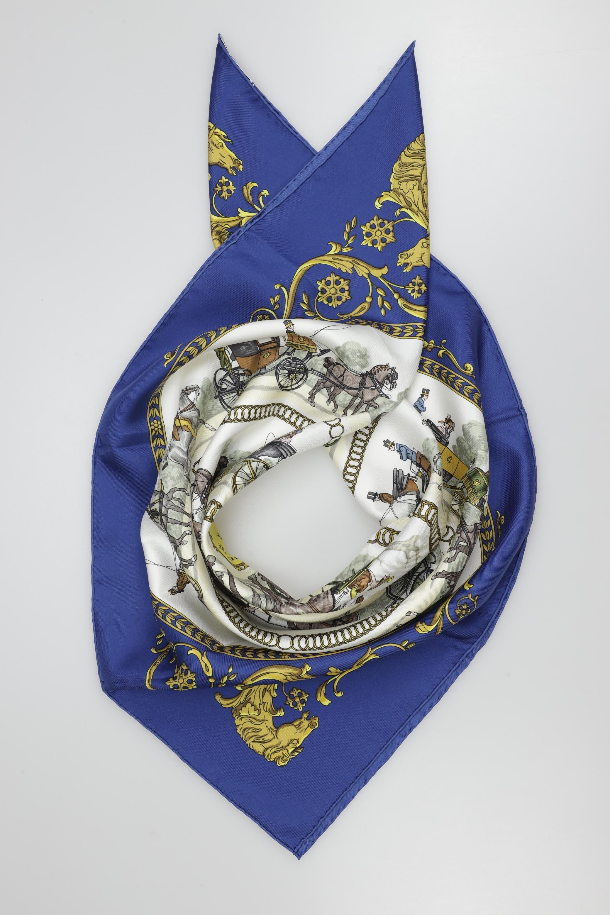 

Hermes Damen Schal, blau, Gr.