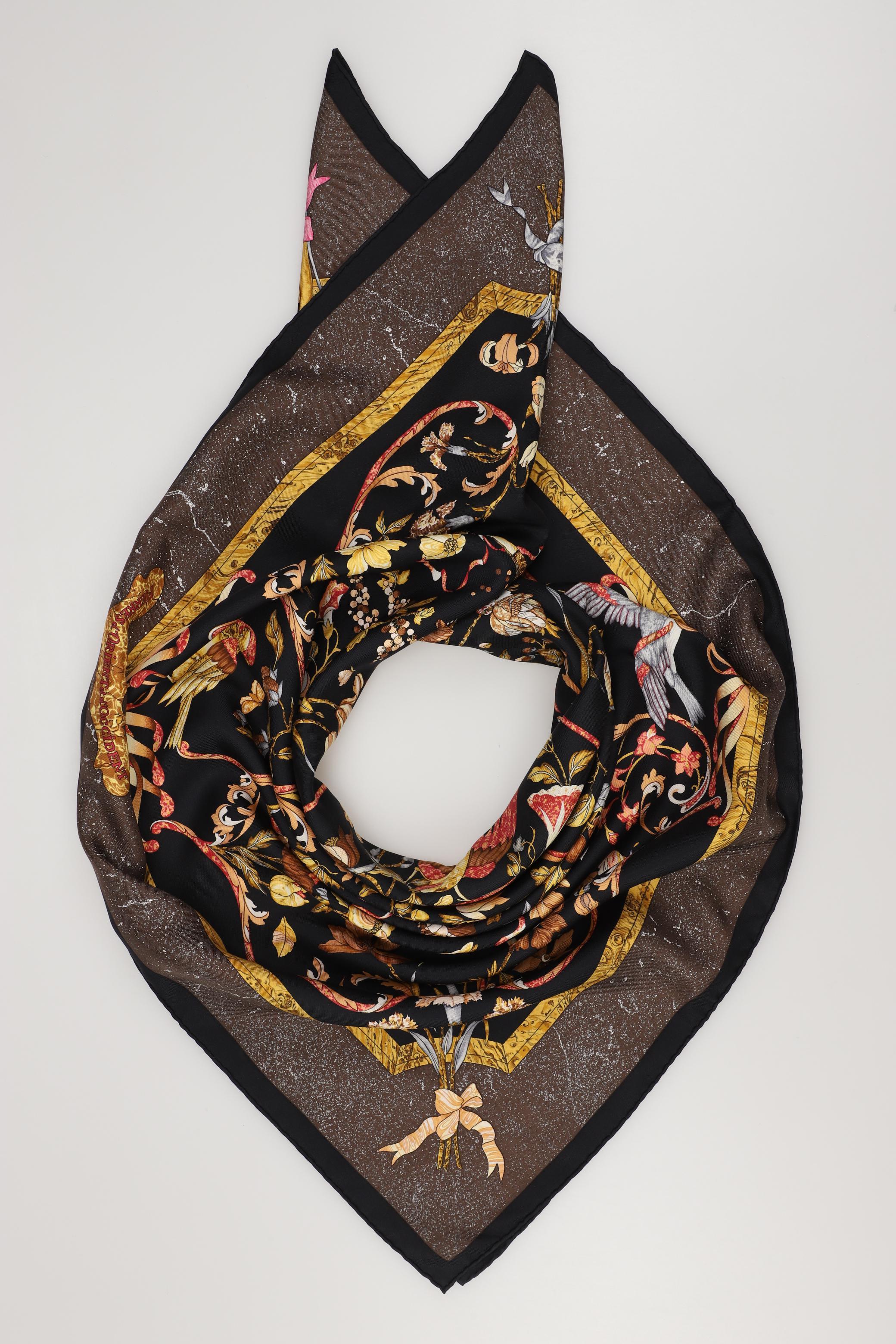 

Hermes Damen Schal, schwarz