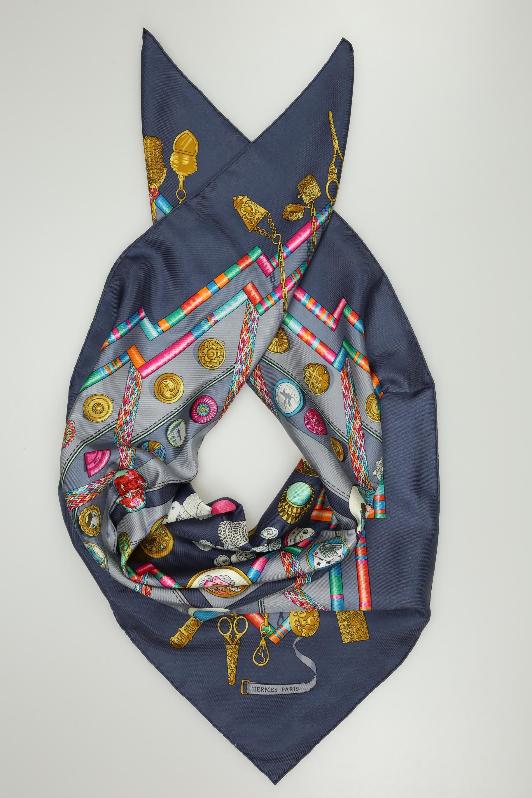 

Hermes Damen Schal, blau, Gr.