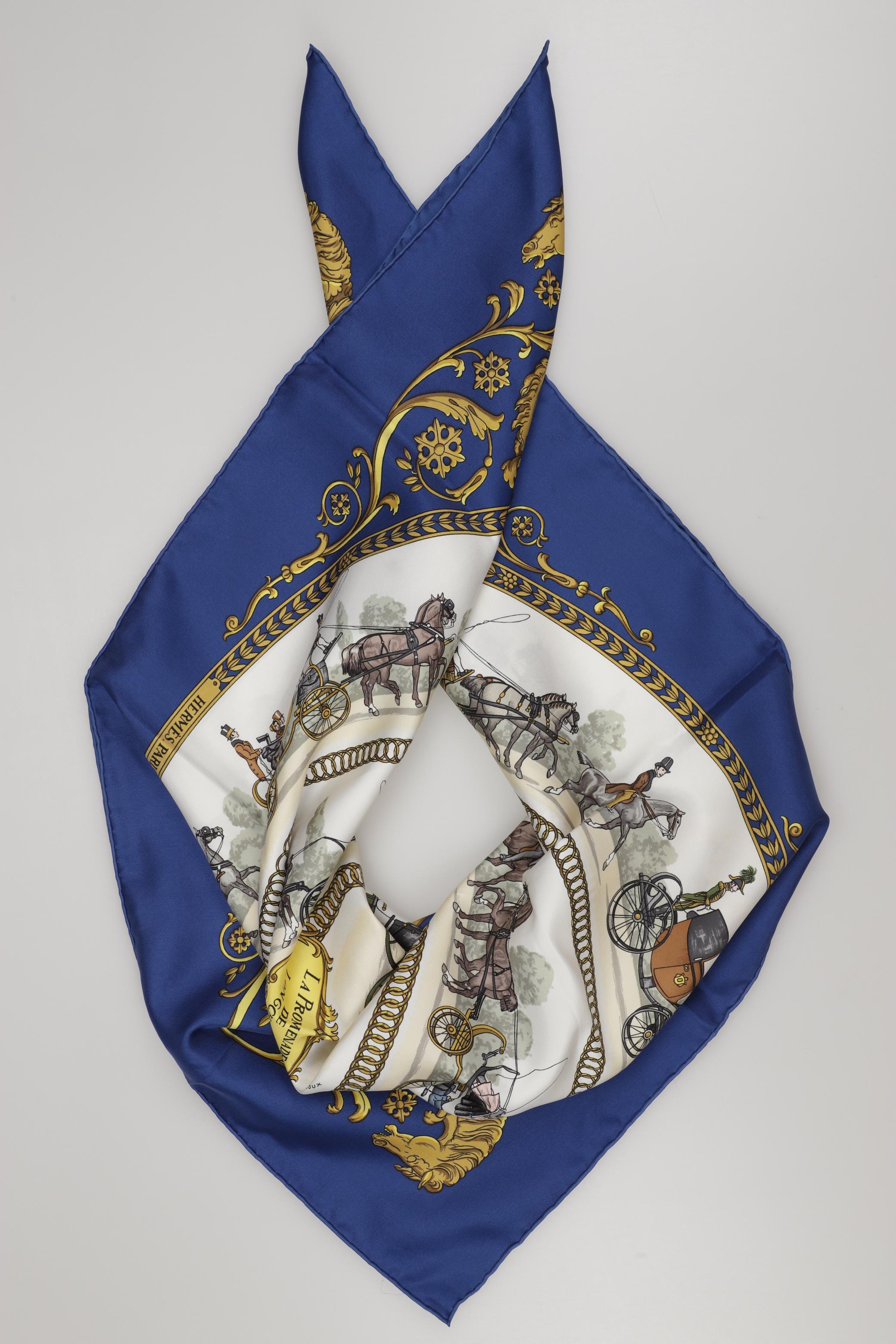 

Hermes Damen Schal, blau, Gr.