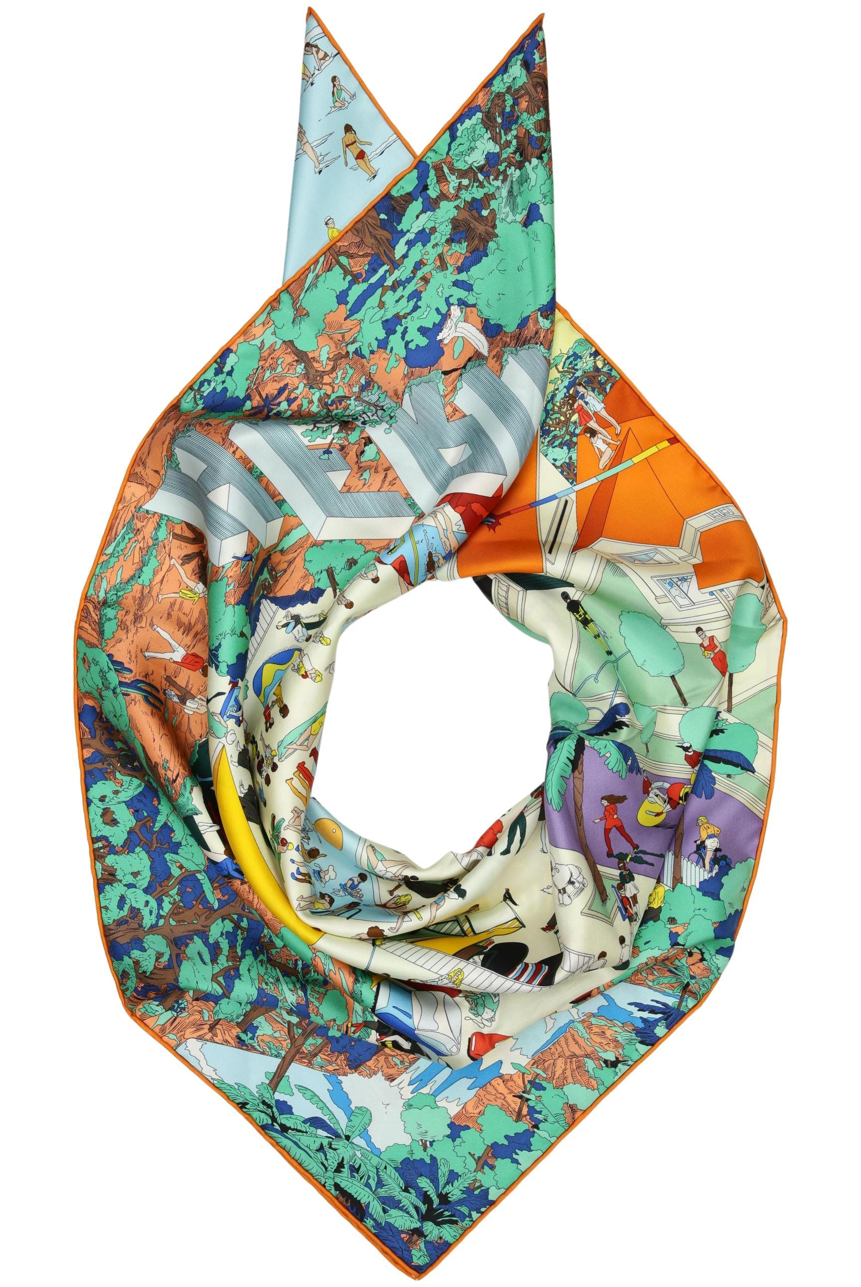 

Hermes Damen Schal, mehrfarbig, Gr.