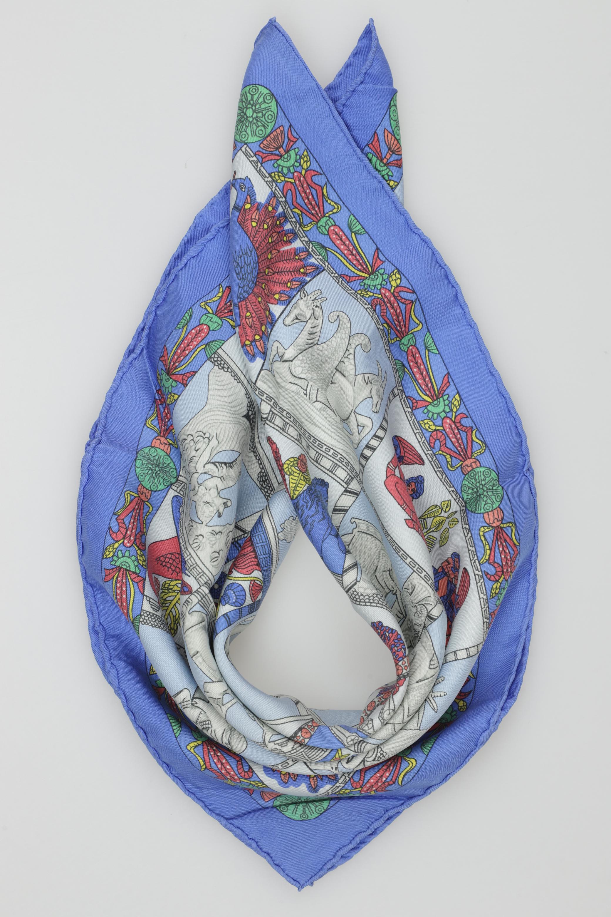 

Hermes Damen Schal, blau, Gr.