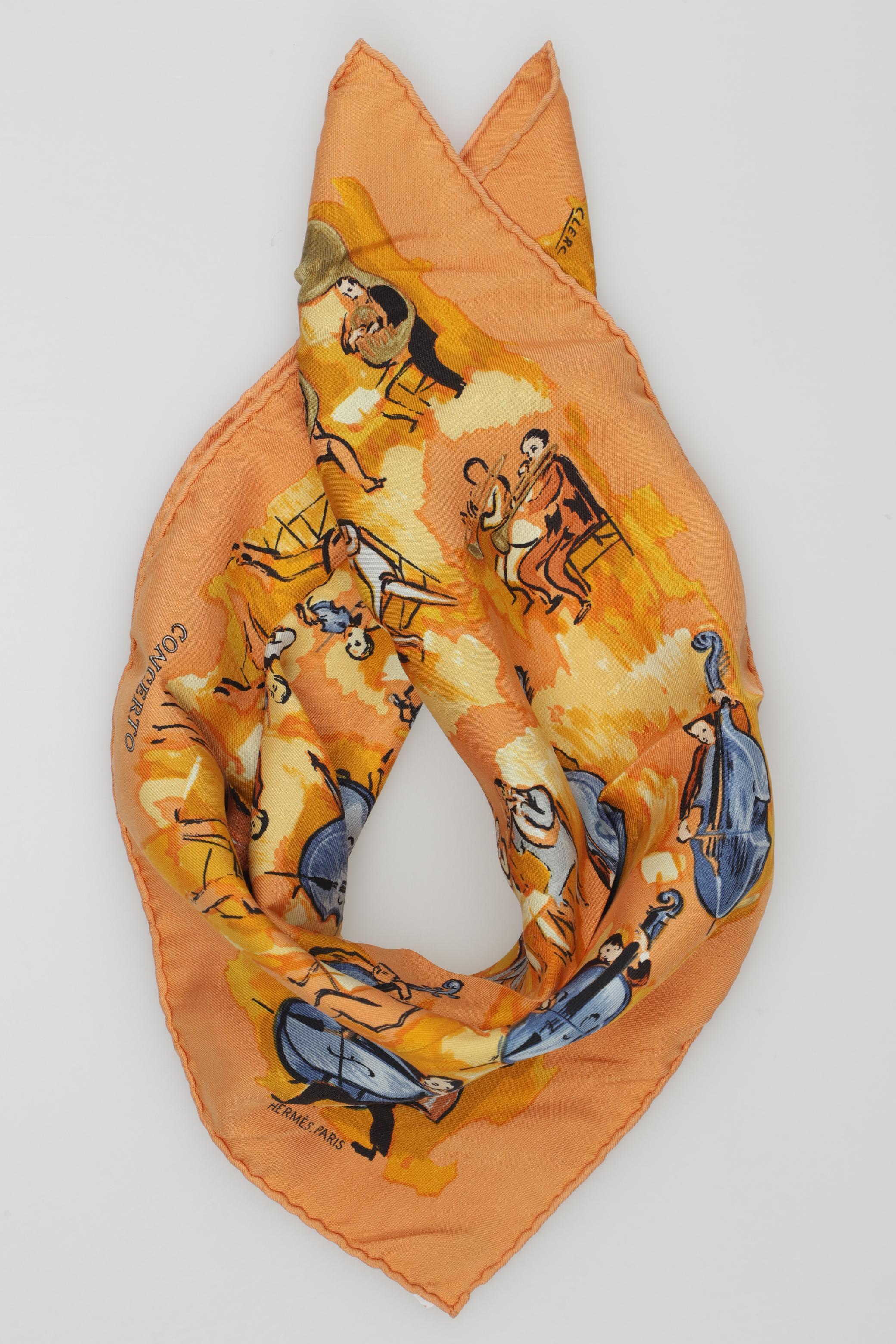 

Hermes Damen Schal, orange, Gr.