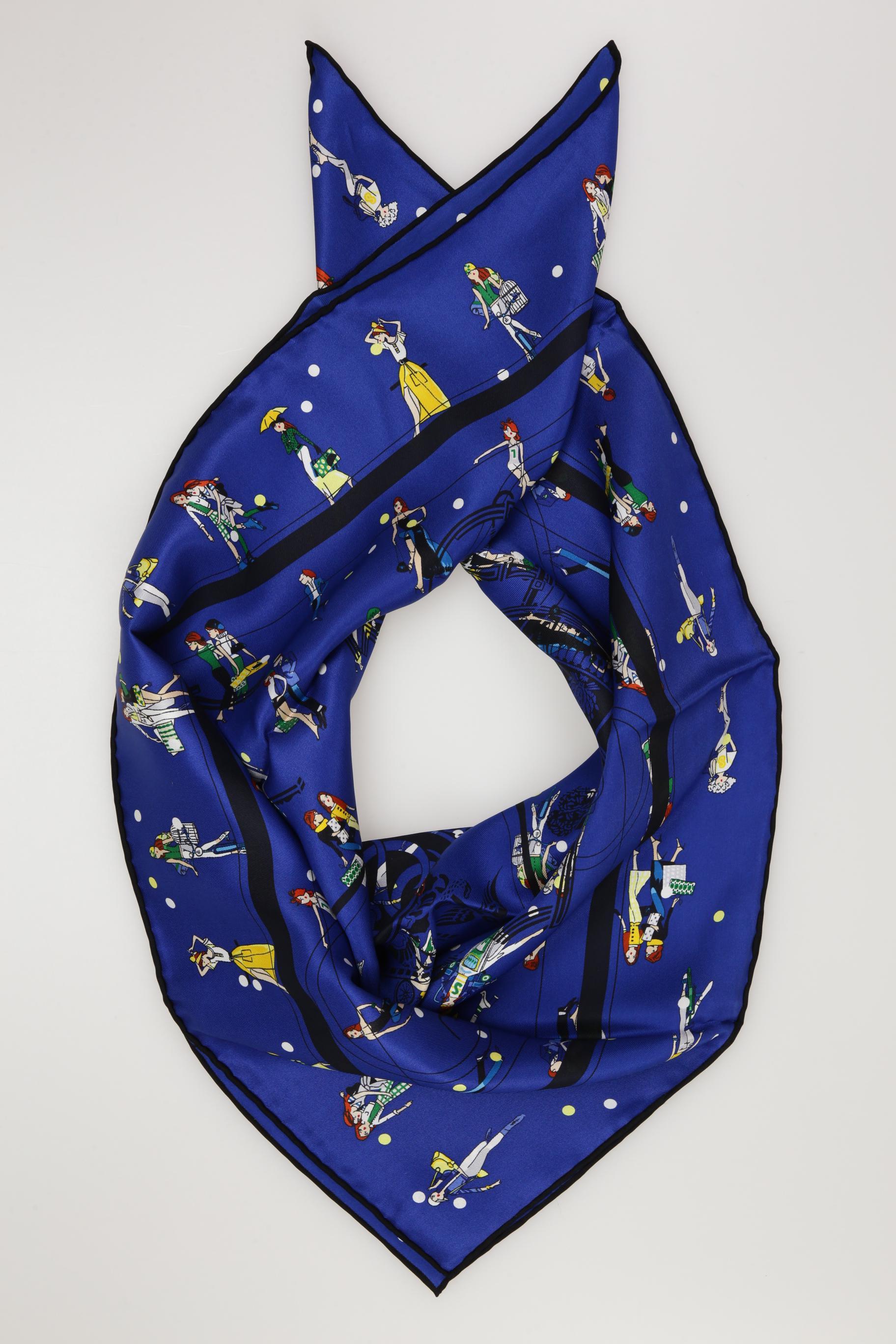 

Hermes Damen Schal, blau, Gr.