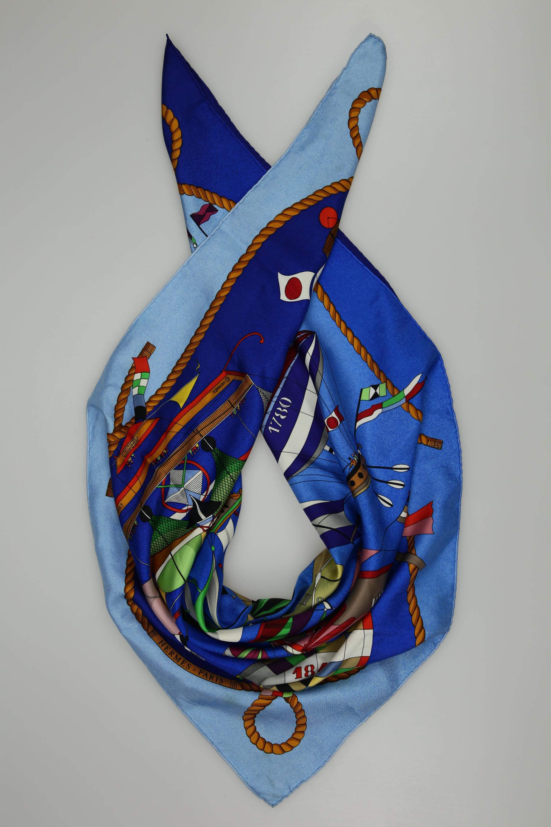 

Hermes Damen Schal, blau, Gr.