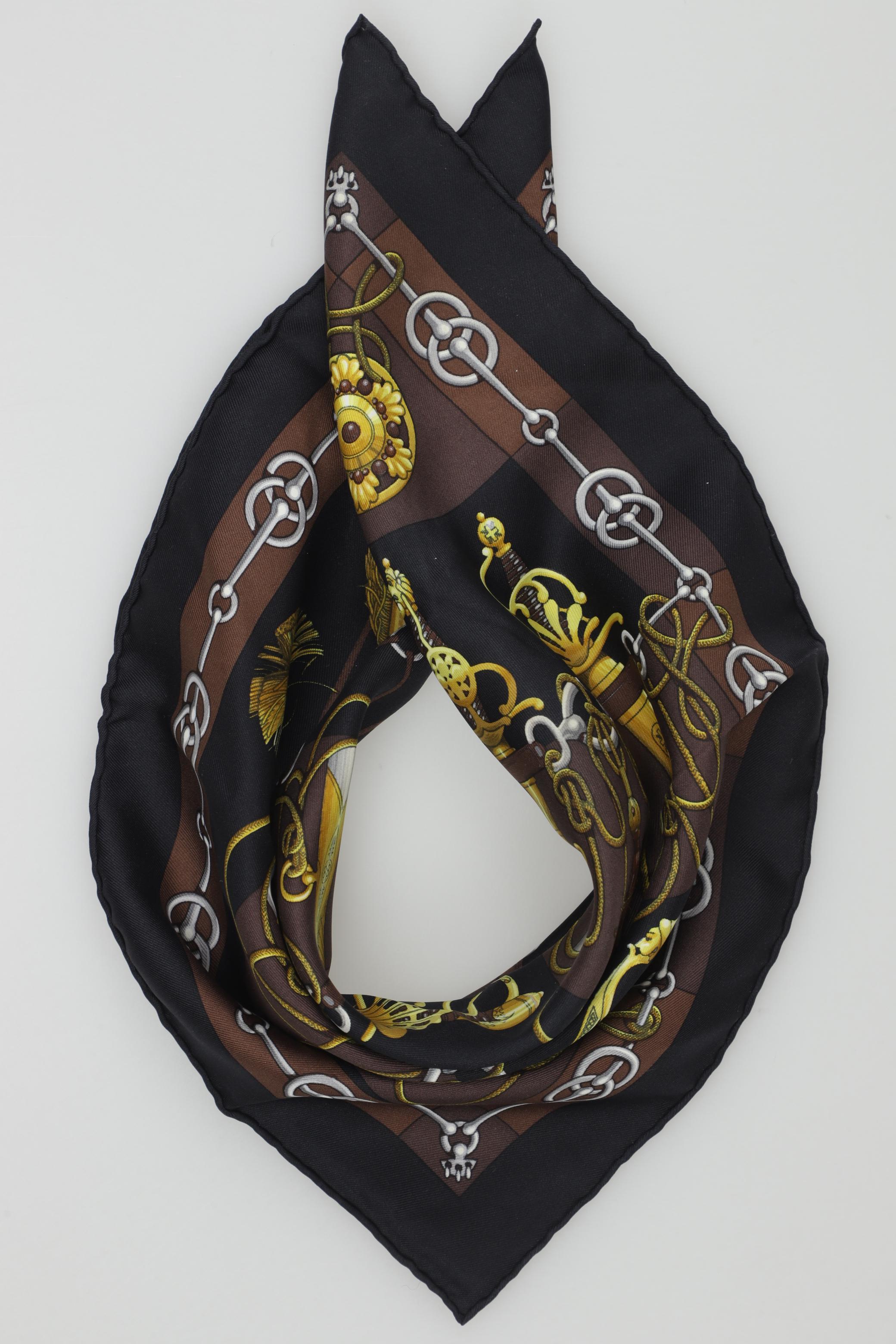 

Hermes Damen Schal, schwarz, Gr.
