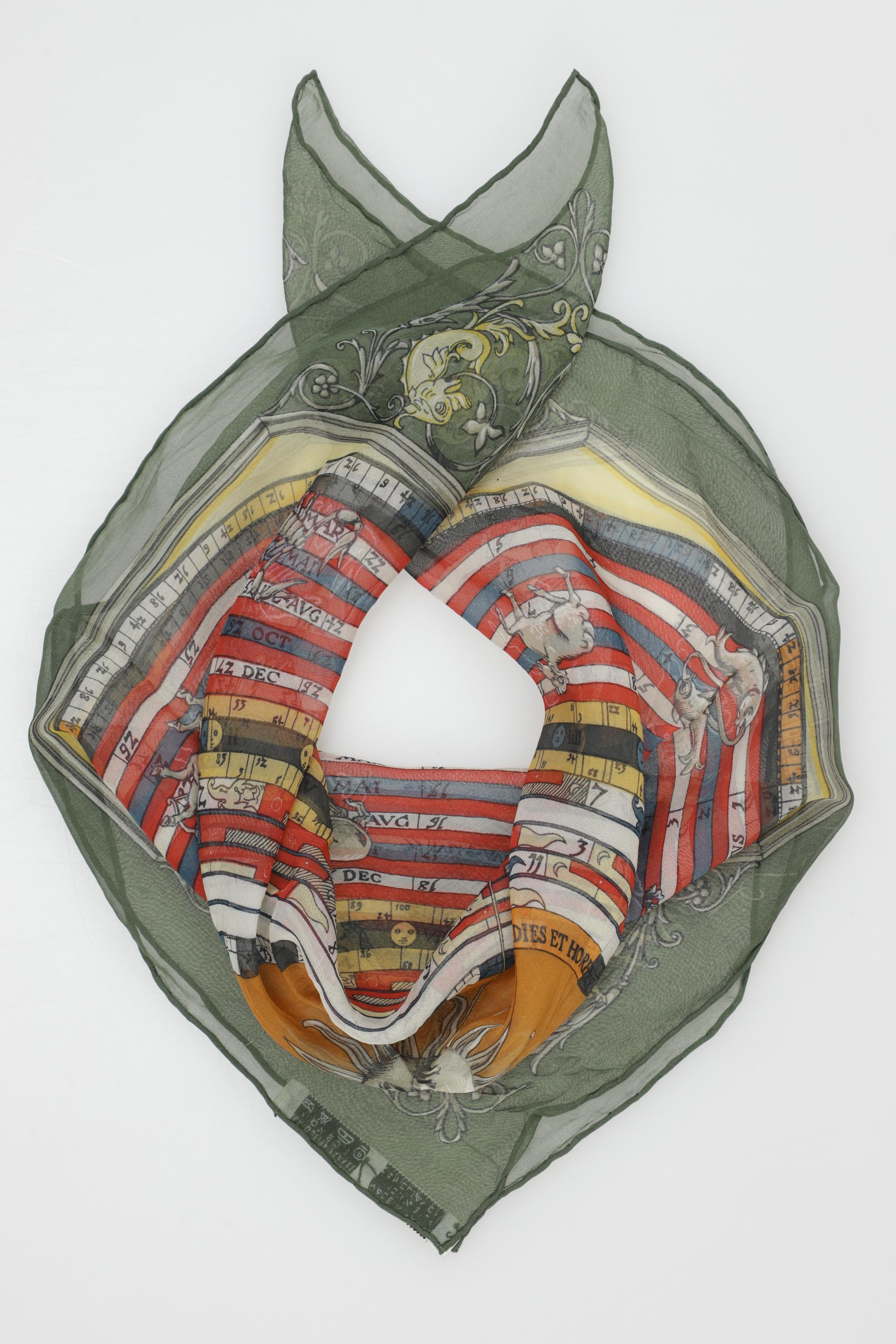 

Hermes Damen Schal, grün, Gr.