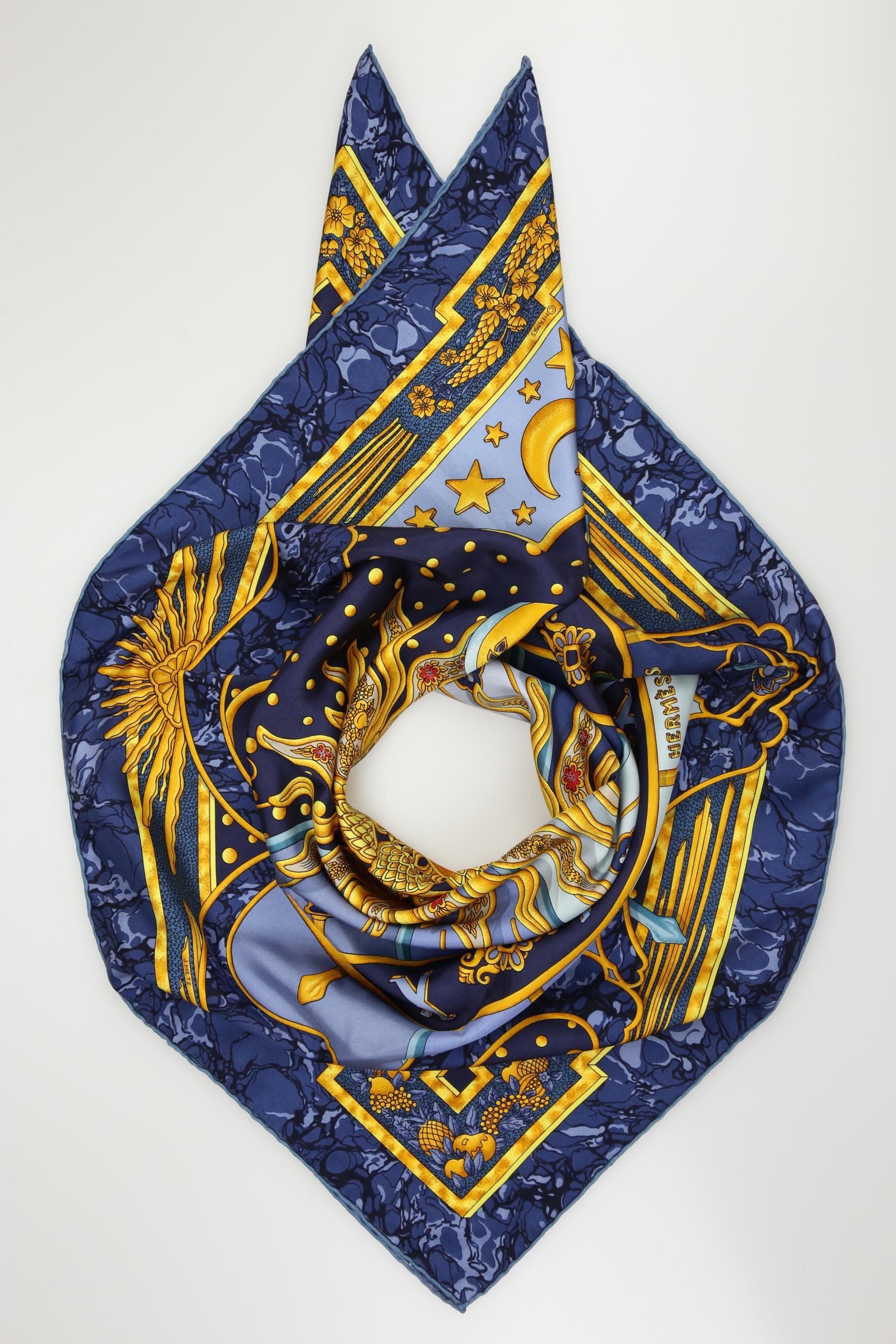 

Hermes Damen Schal, marineblau, Gr.