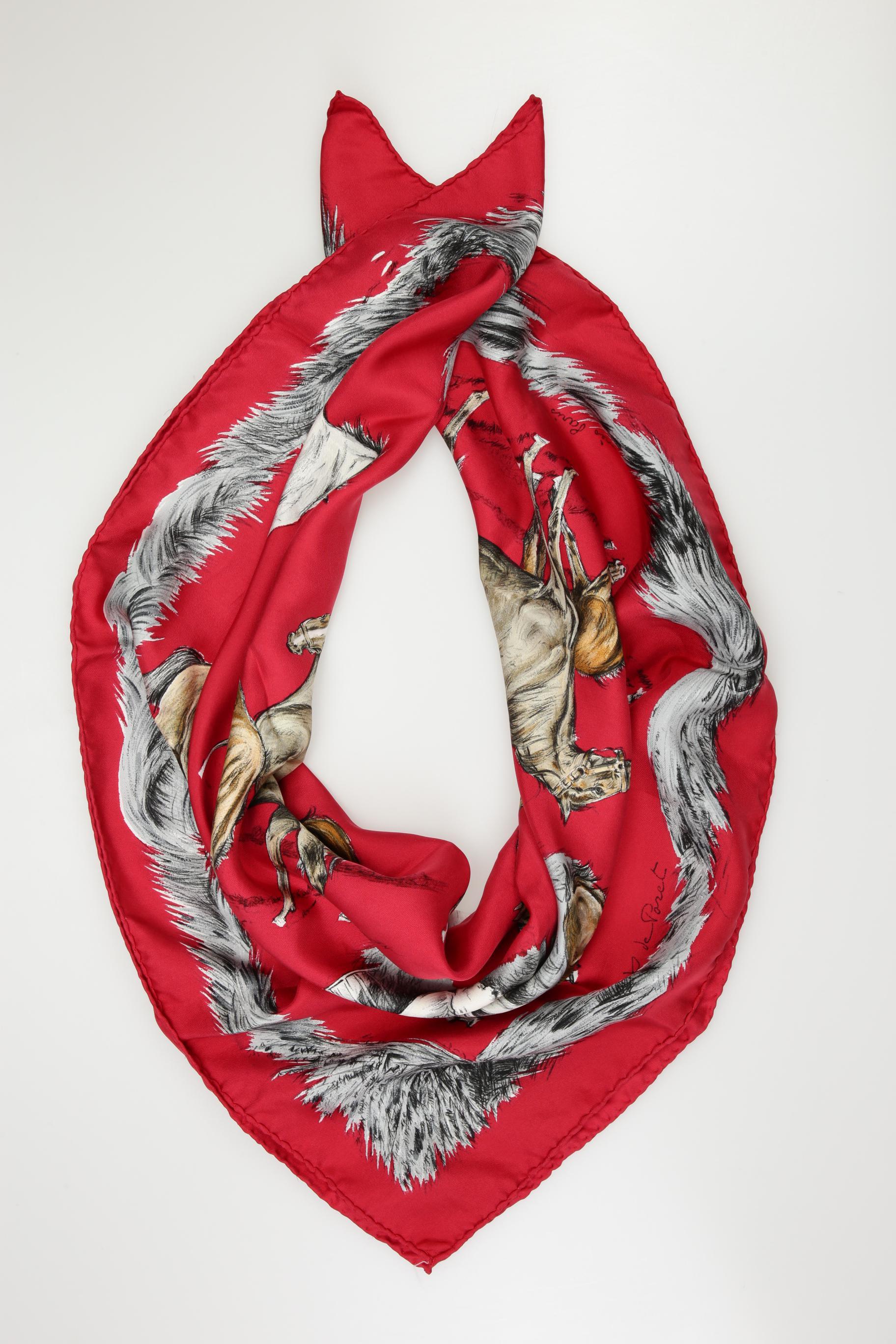 

Hermes Damen Schal, rot, Gr.