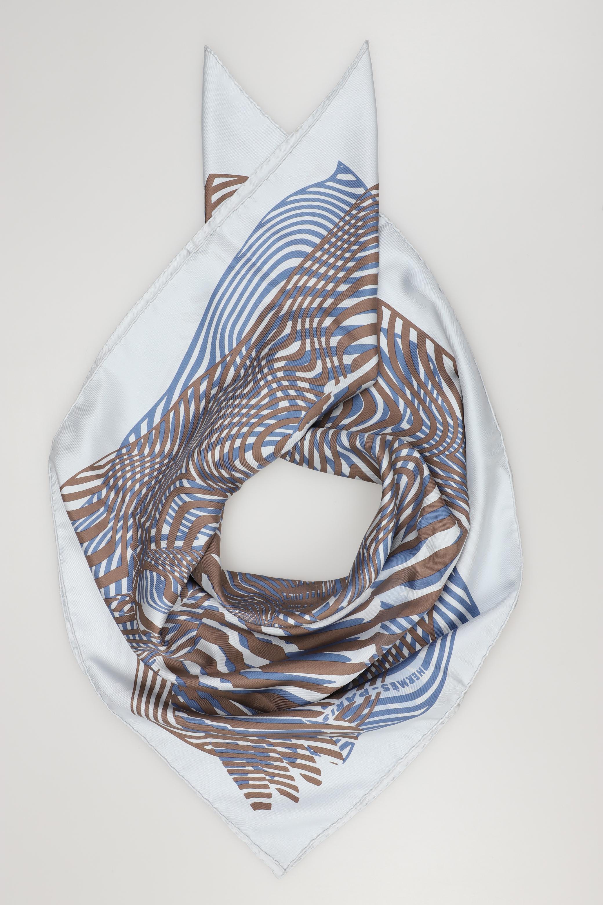 

Hermes Damen Schal, hellblau