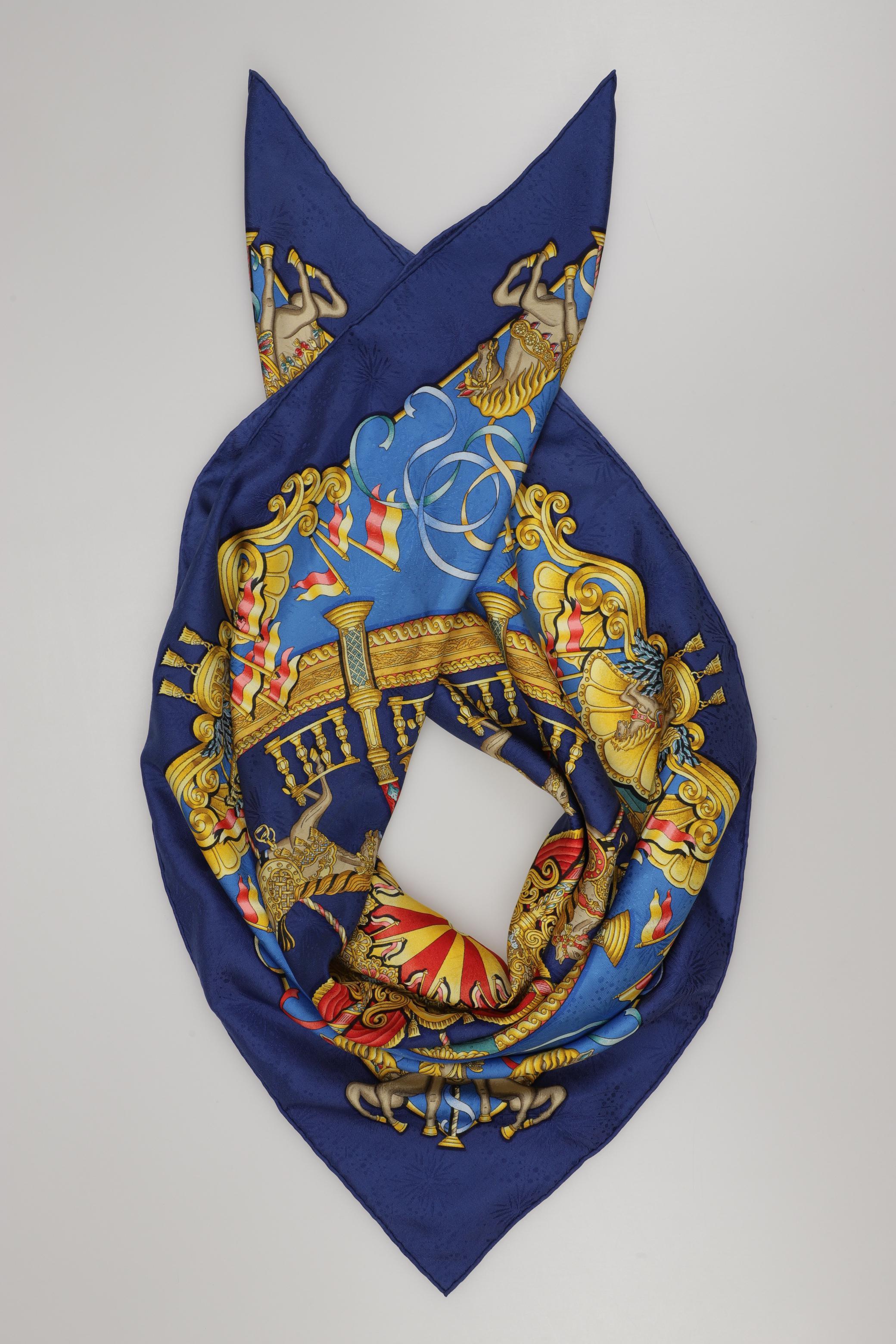 

Hermes Damen Schal, blau, Gr.