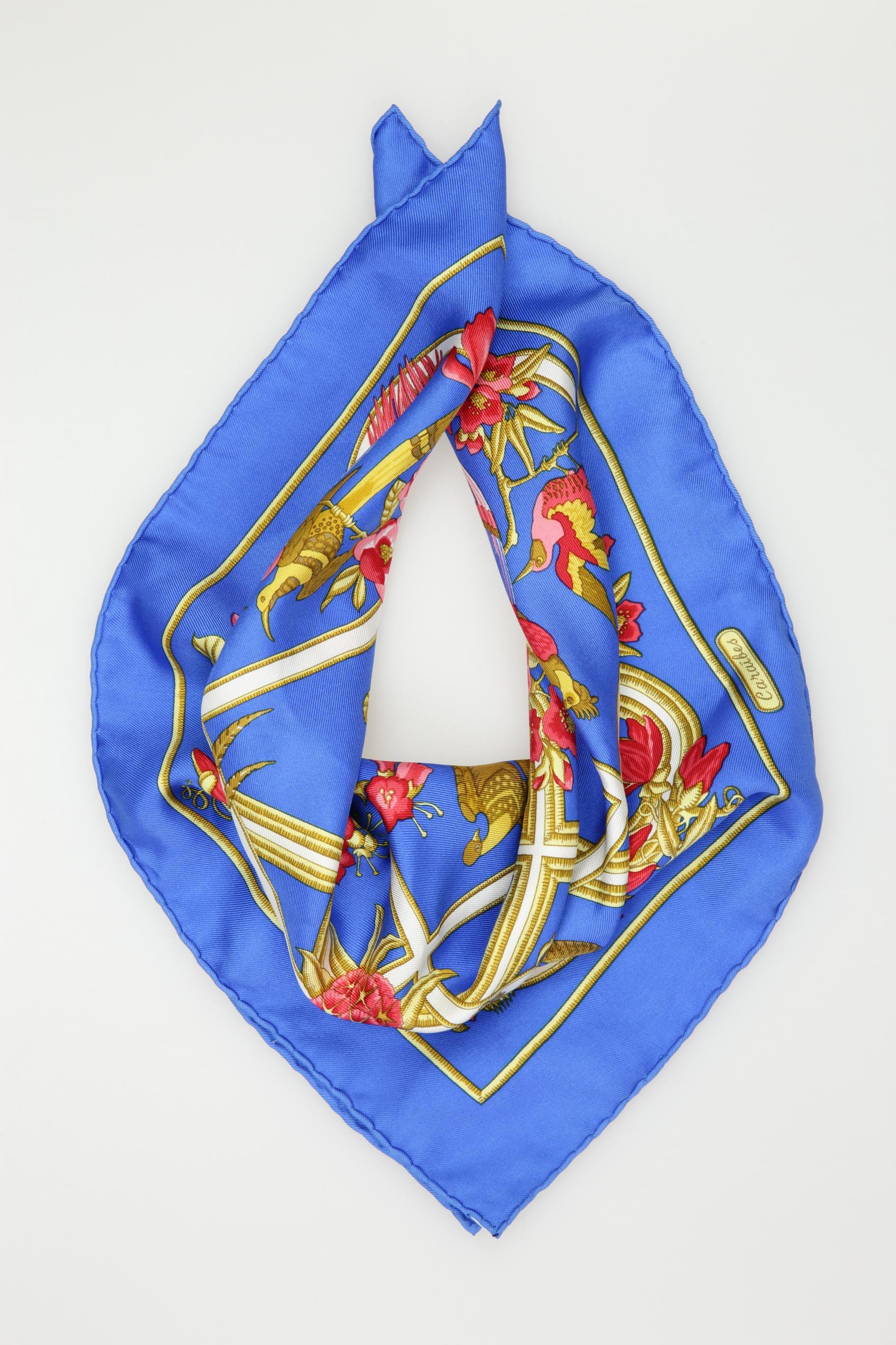

Hermes Damen Schal, blau, Gr.